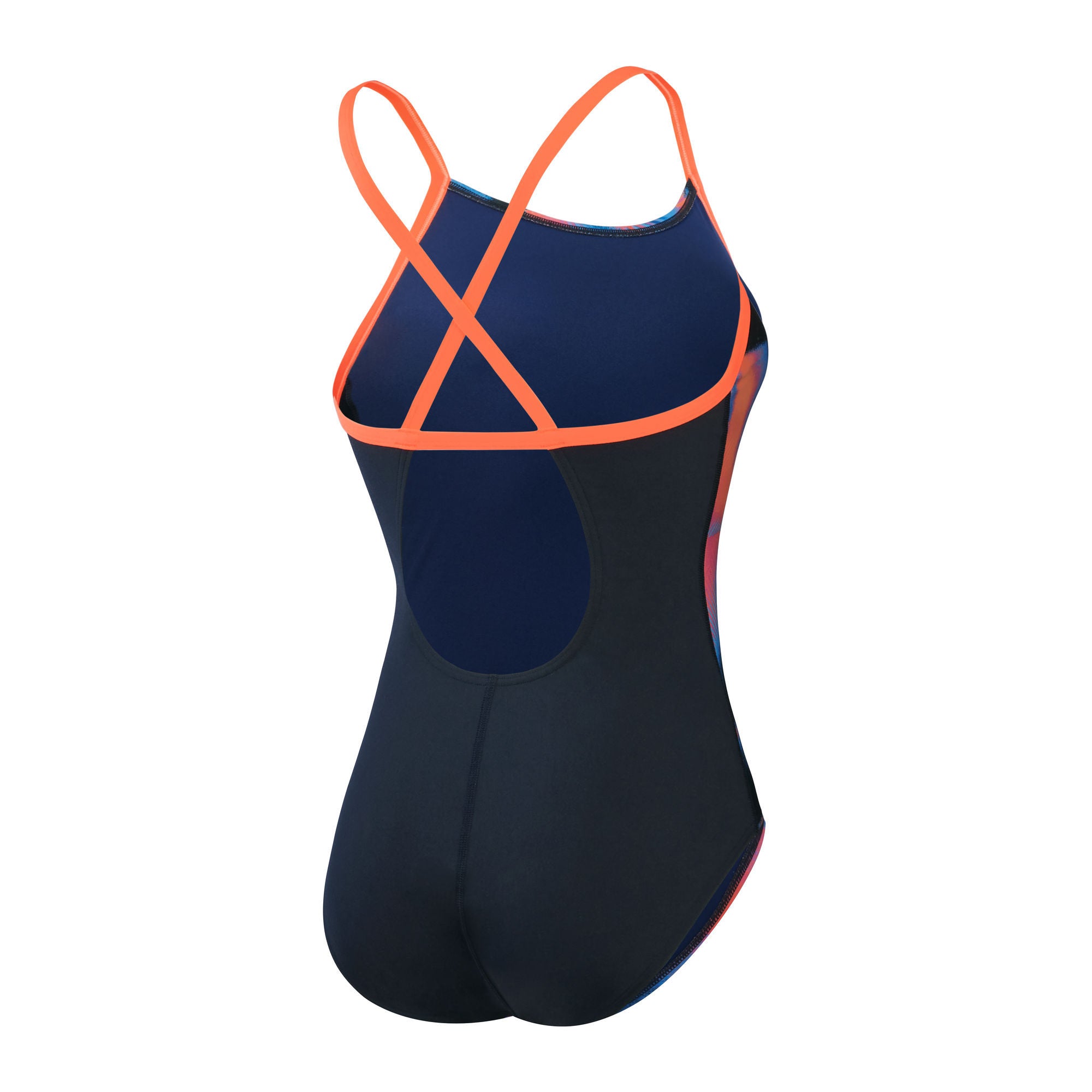 Allover Fixed Crossback Damen Badeanzug | Navy