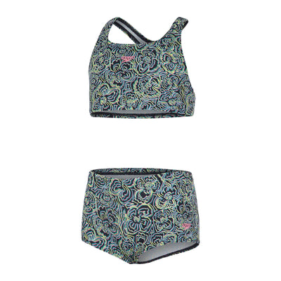 Allover Boyleg Short Mädchen Bikini | Navy