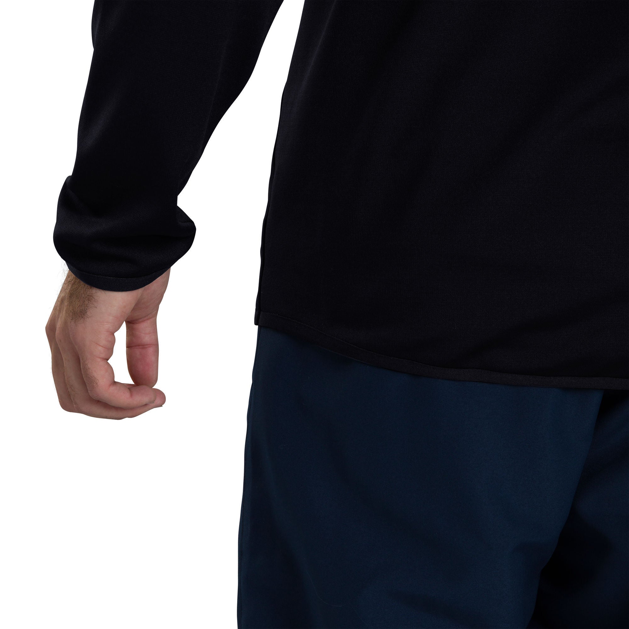 CLUB 1/4 ZIP MIDLYR TRN TOP AM Herren Sportjacke | Schwarz