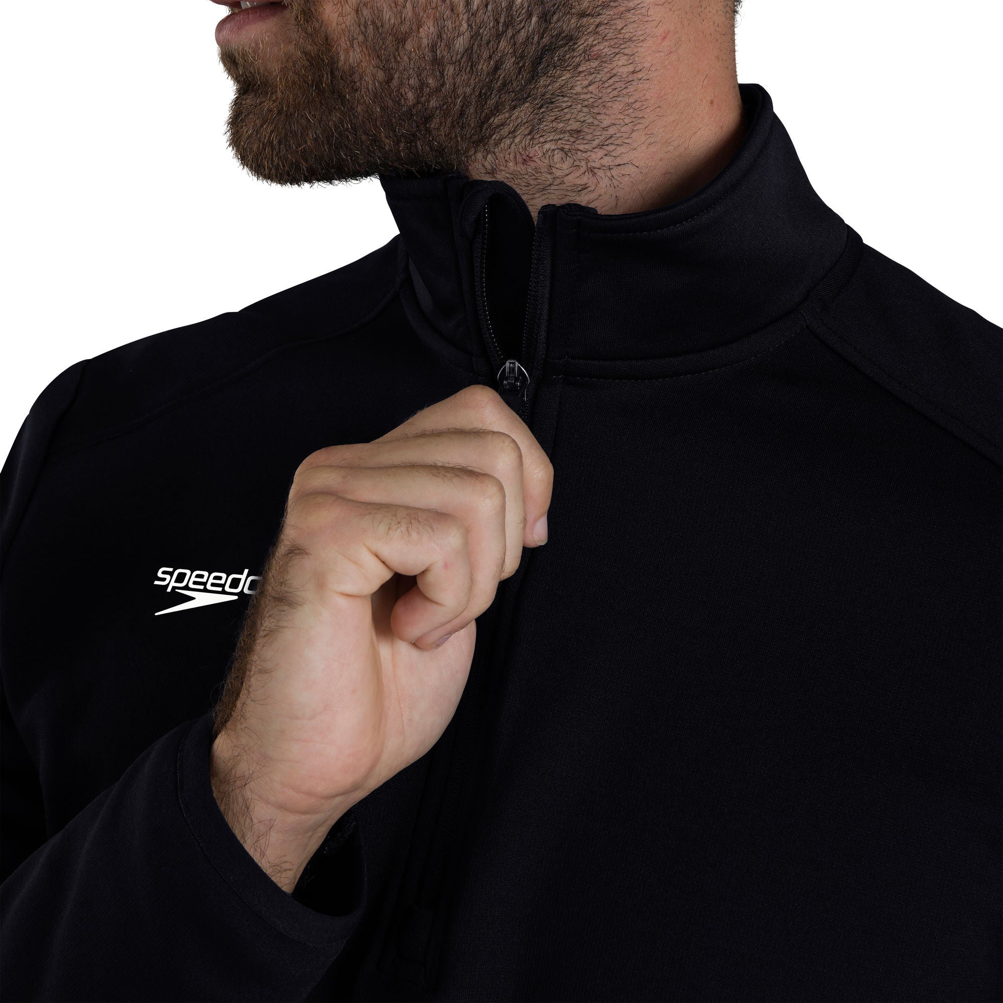 CLUB 1/4 ZIP MIDLYR TRN TOP AM Herren Sportjacke | Schwarz