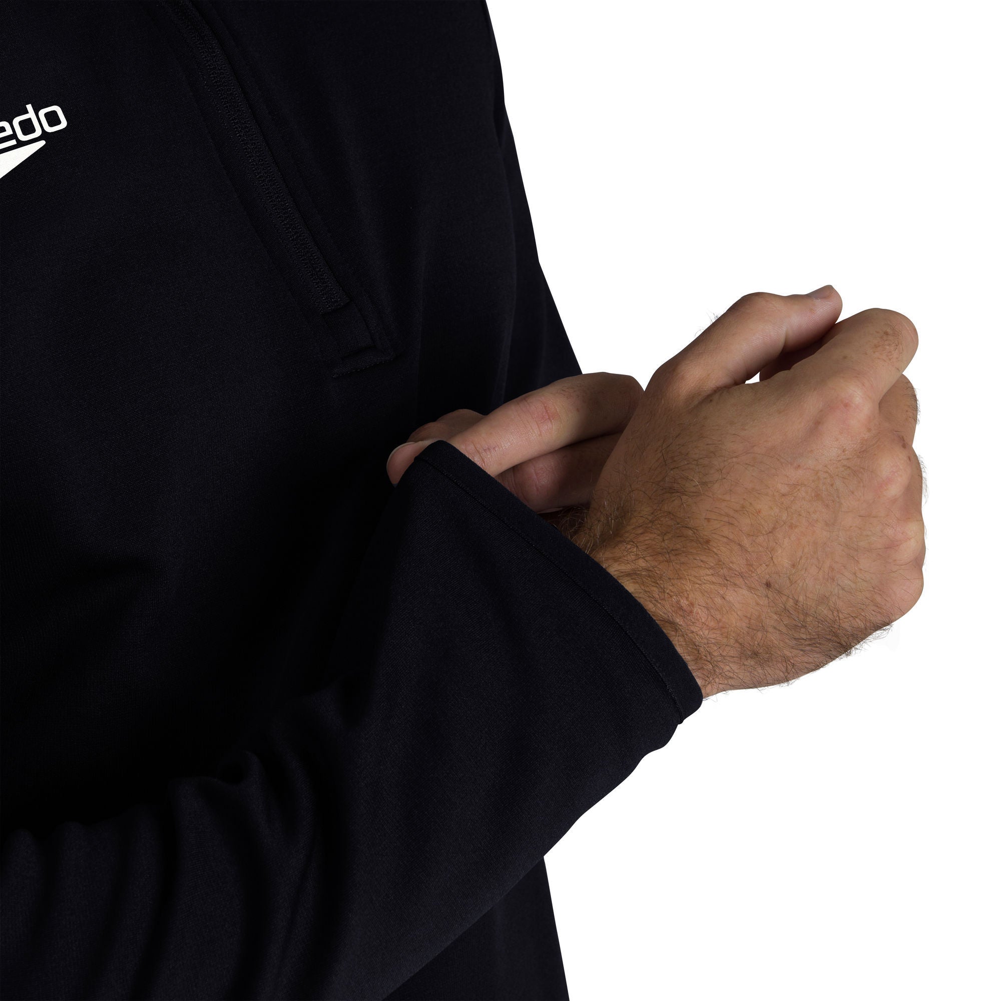 CLUB 1/4 ZIP MIDLYR TRN TOP AM Herren Sportjacke | Schwarz