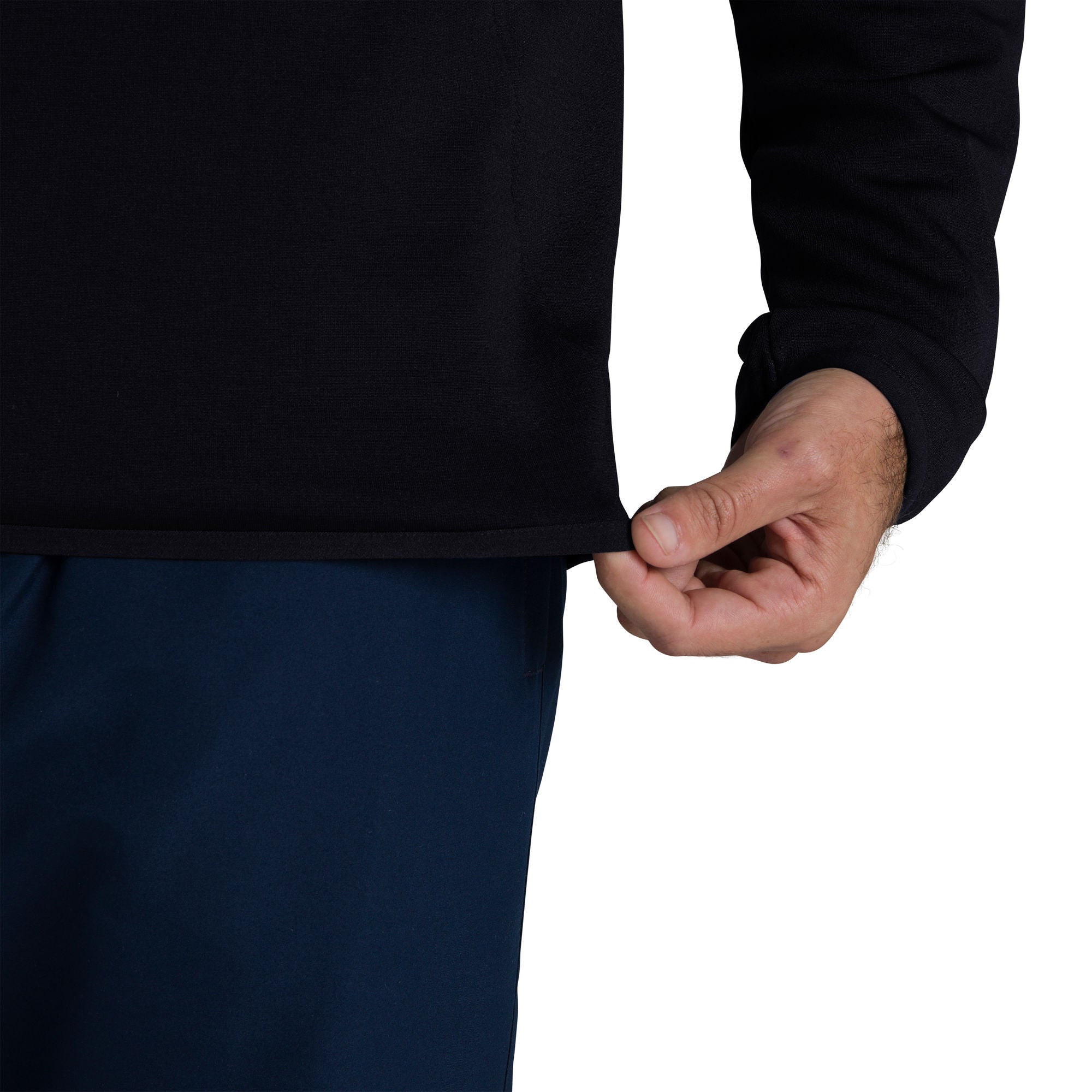 CLUB 1/4 ZIP MIDLYR TRN TOP AM Herren Sportjacke | Schwarz