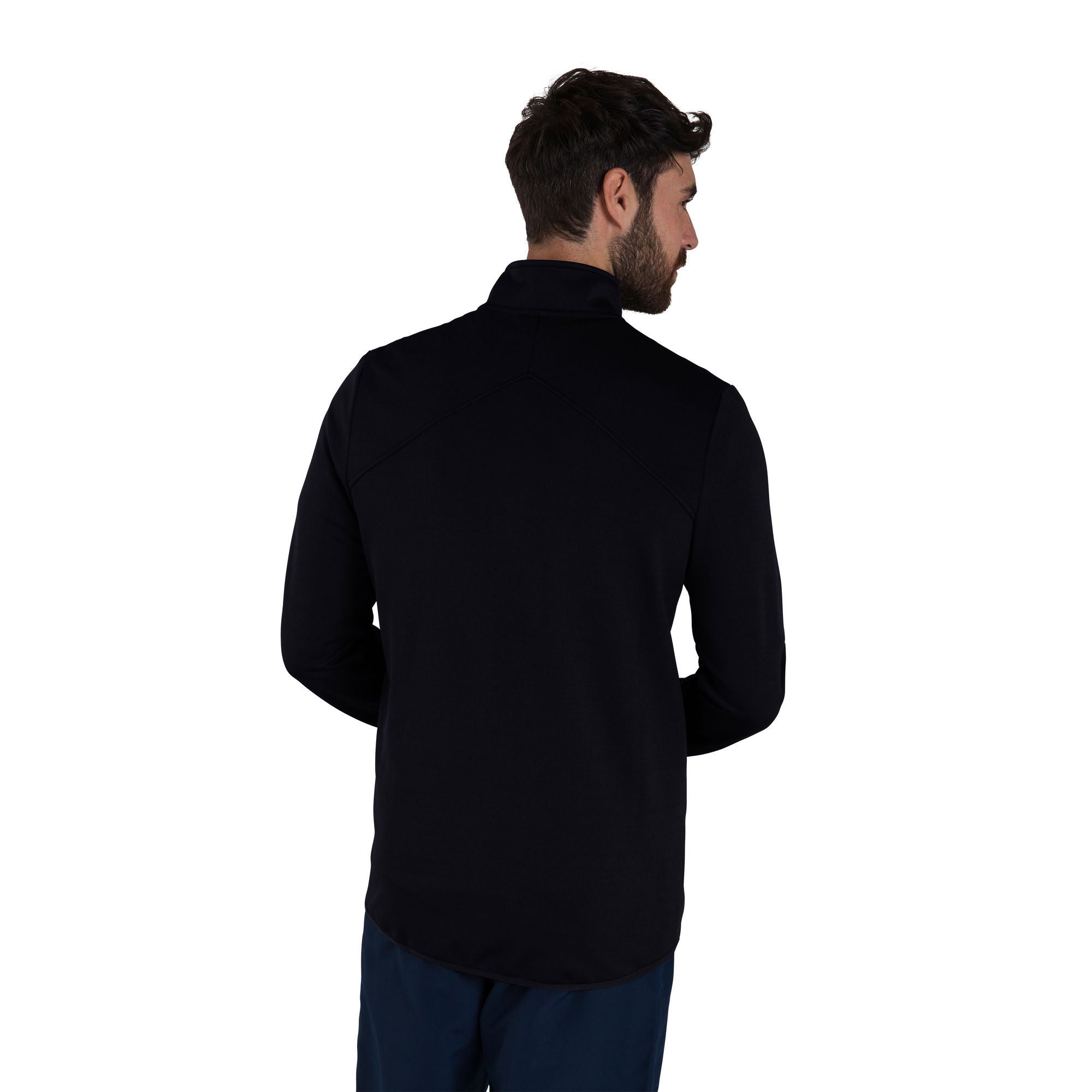 CLUB 1/4 ZIP MIDLYR TRN TOP AM Herren Sportjacke | Schwarz