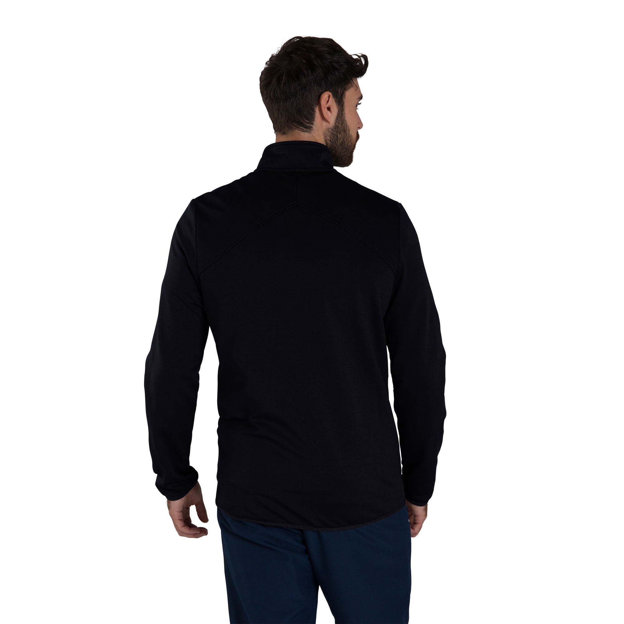 CLUB 1/4 ZIP MIDLYR TRN TOP AM Herren Sportjacke | Schwarz