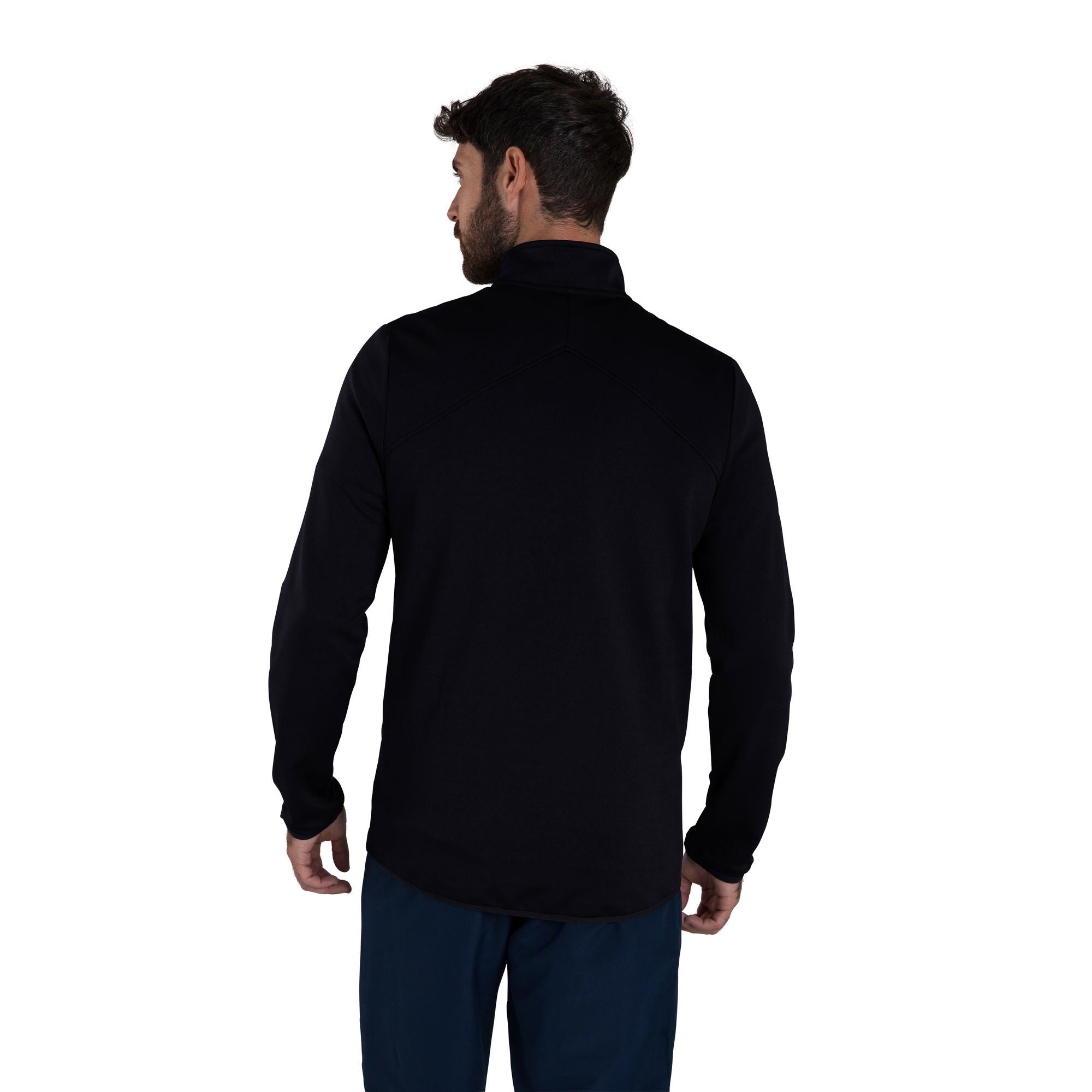 CLUB 1/4 ZIP MIDLYR TRN TOP AM Herren Sportjacke | Schwarz