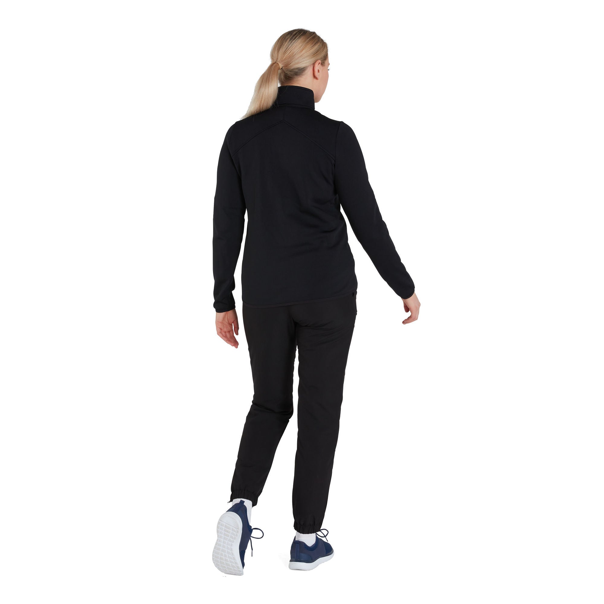 CLUB 1/4 ZIP MIDLYR TRN TOP AF Damen Sportjacke | Schwarz