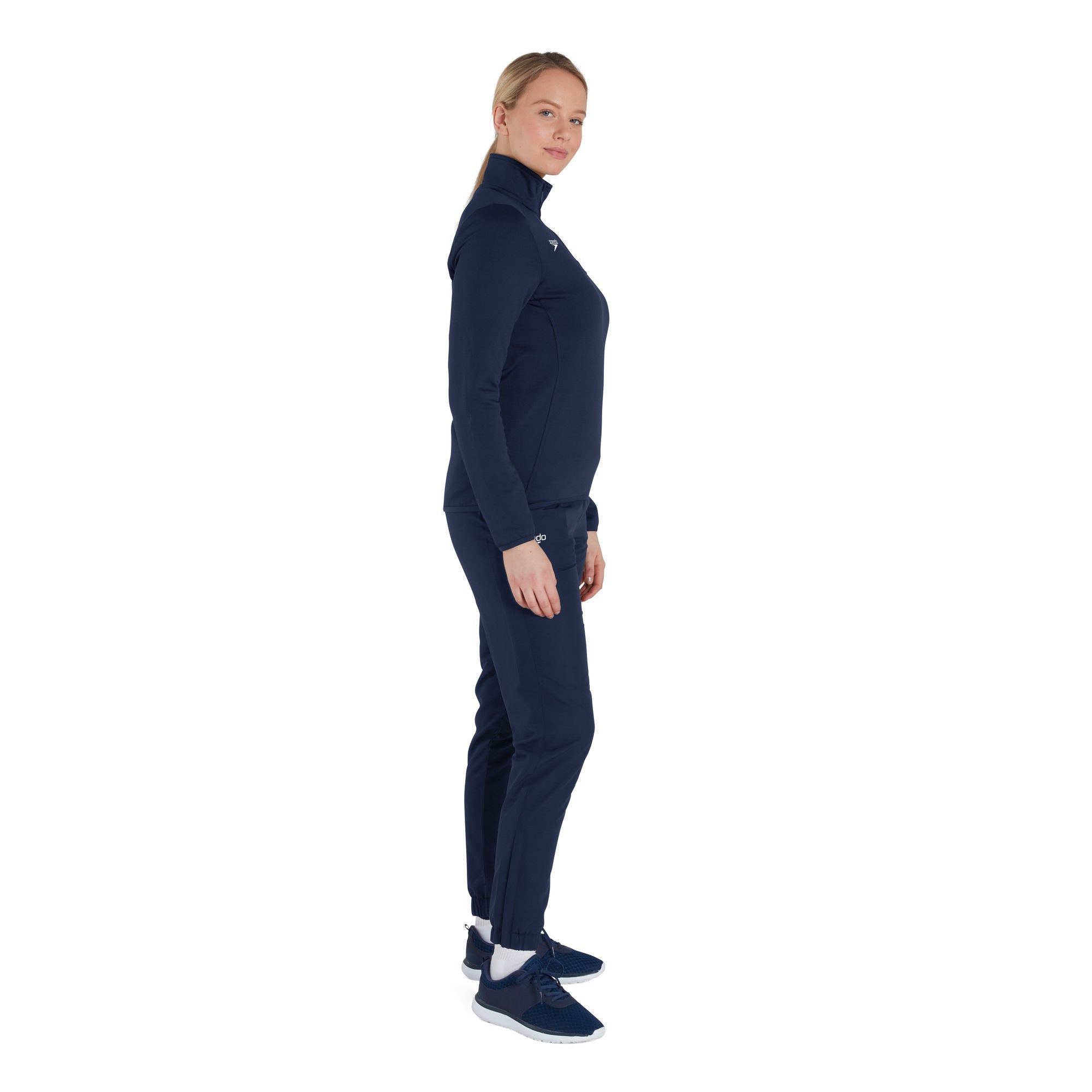 CLUB 1/4 ZIP MIDLYR TRN TOP AF Damen Sportjacke | Navy