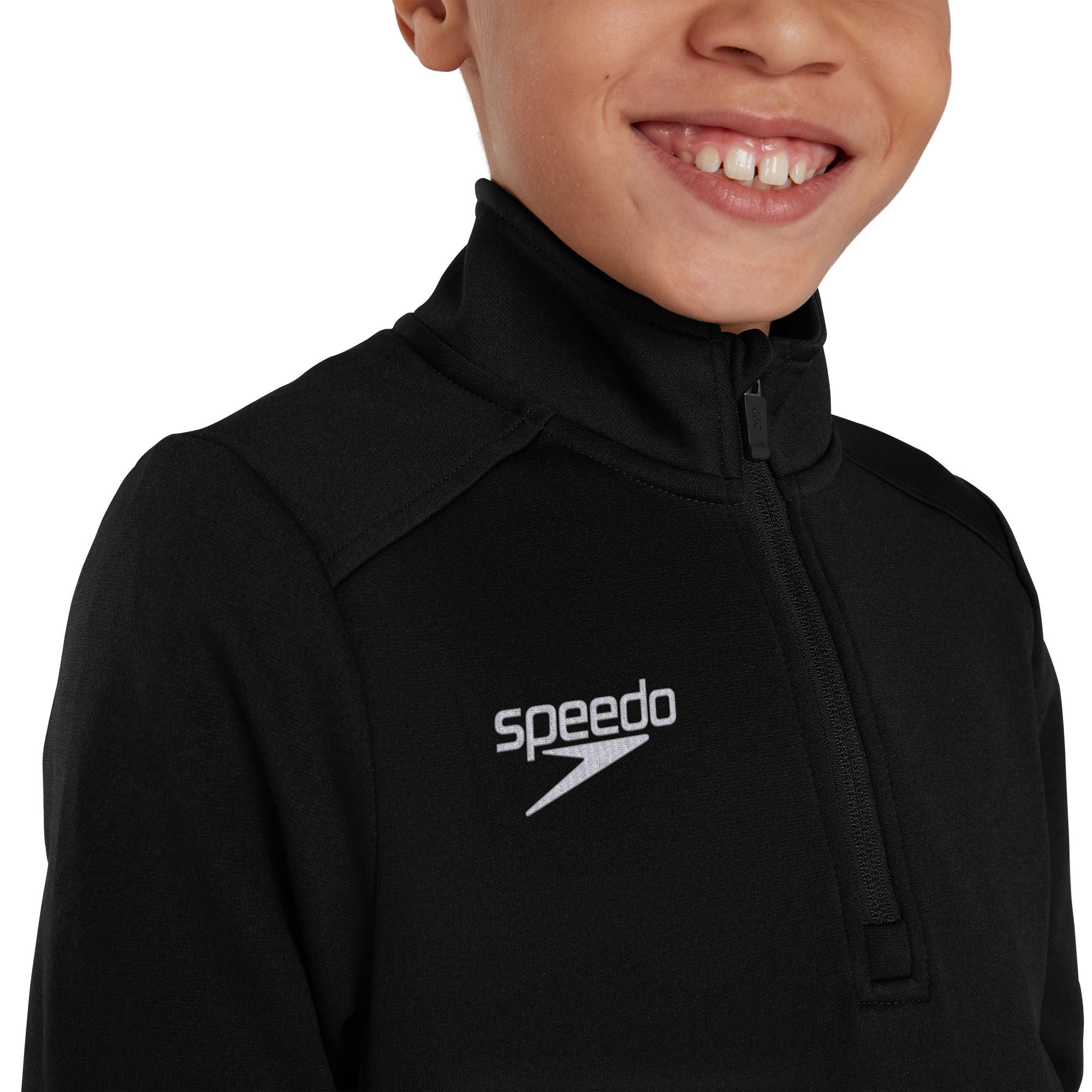 CLUB 1/4 ZIP MIDLYR TRN TOP JM Sportjacke | Schwarz