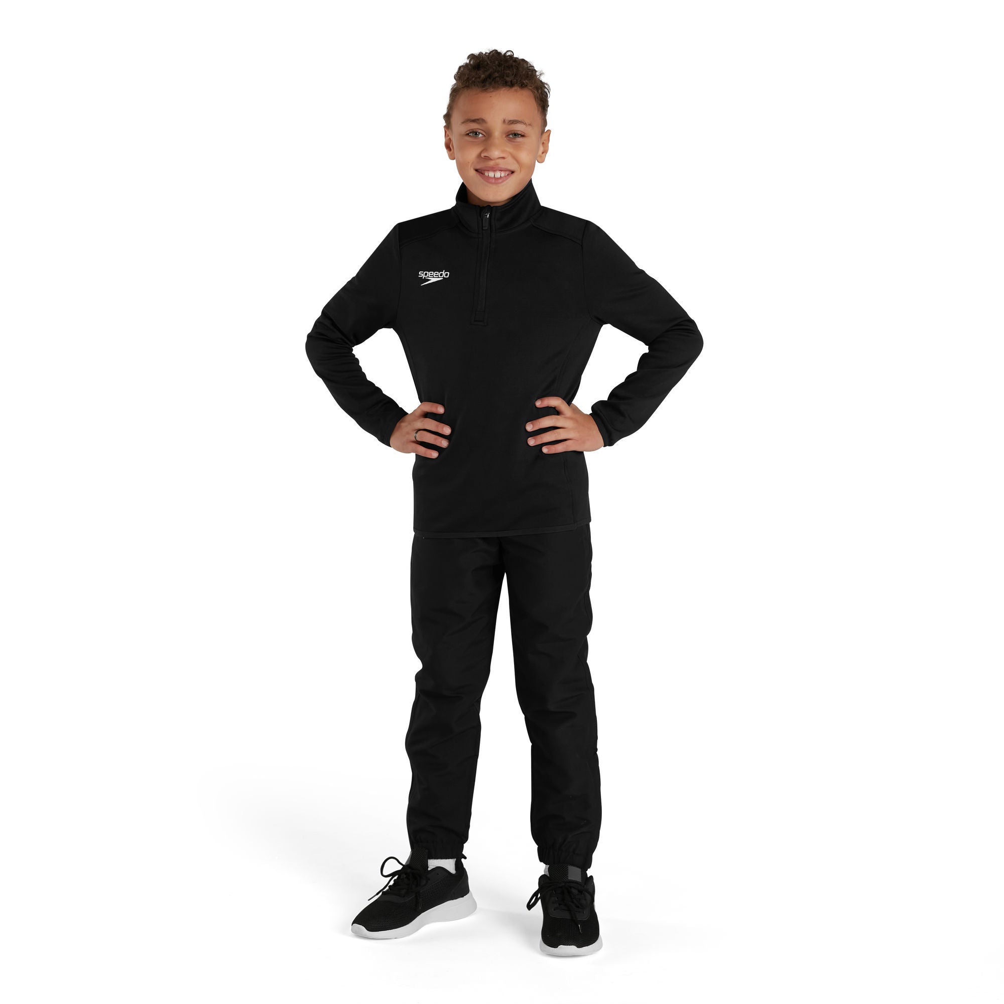 CLUB 1/4 ZIP MIDLYR TRN TOP JM Sportjacke | Schwarz