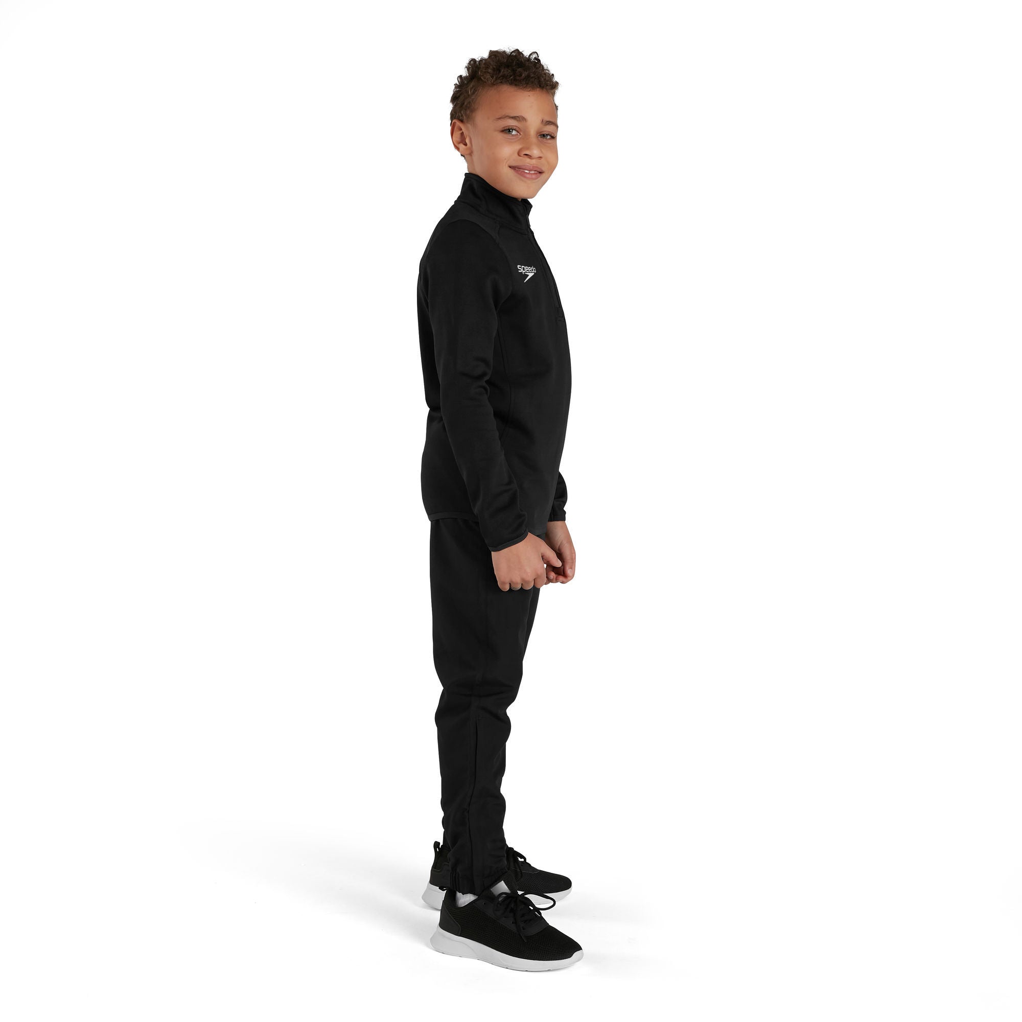 CLUB 1/4 ZIP MIDLYR TRN TOP JM Sportjacke | Schwarz