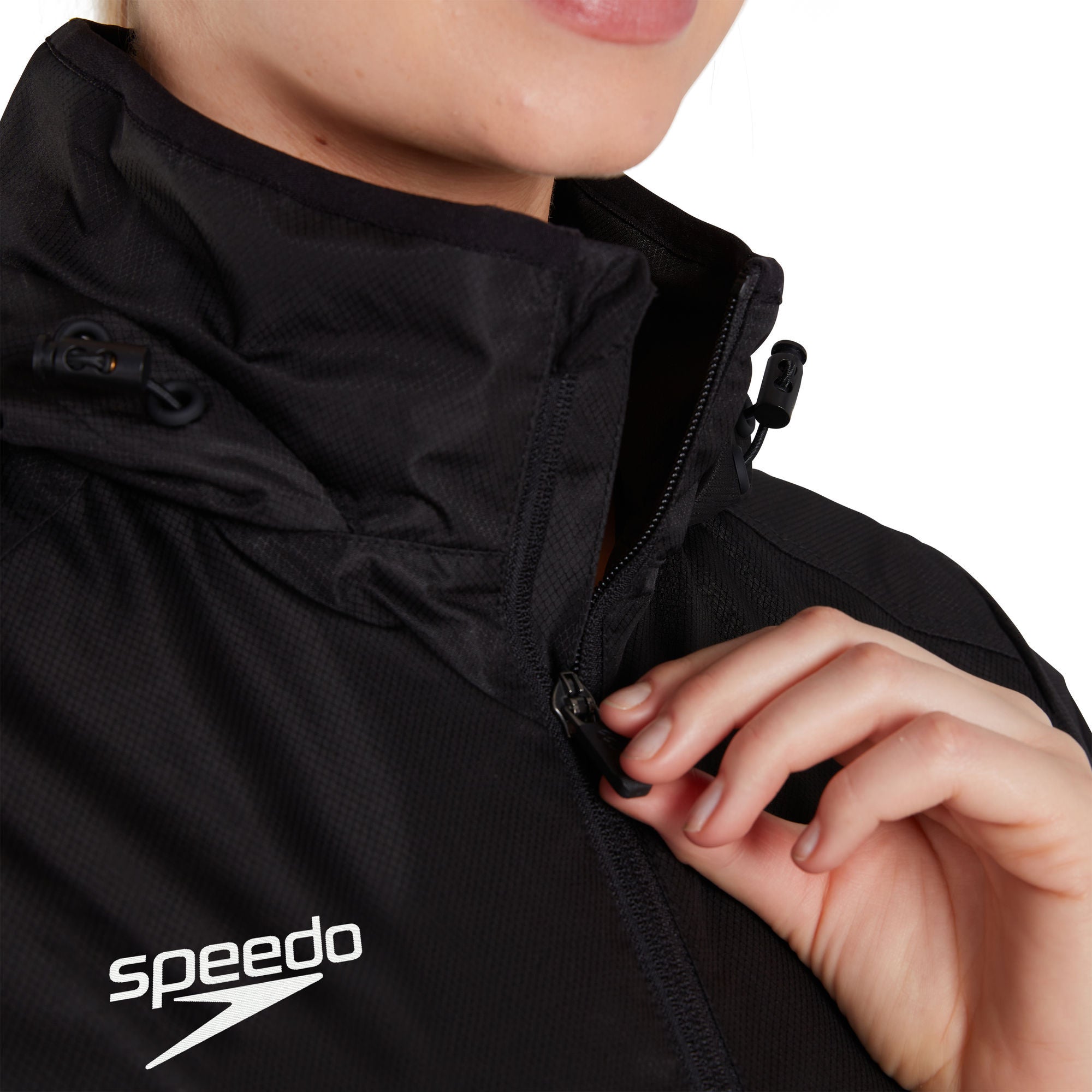 CLUB VPSHLD FULLZIP RAINJKT AF Damen Regenjacke | Schwarz