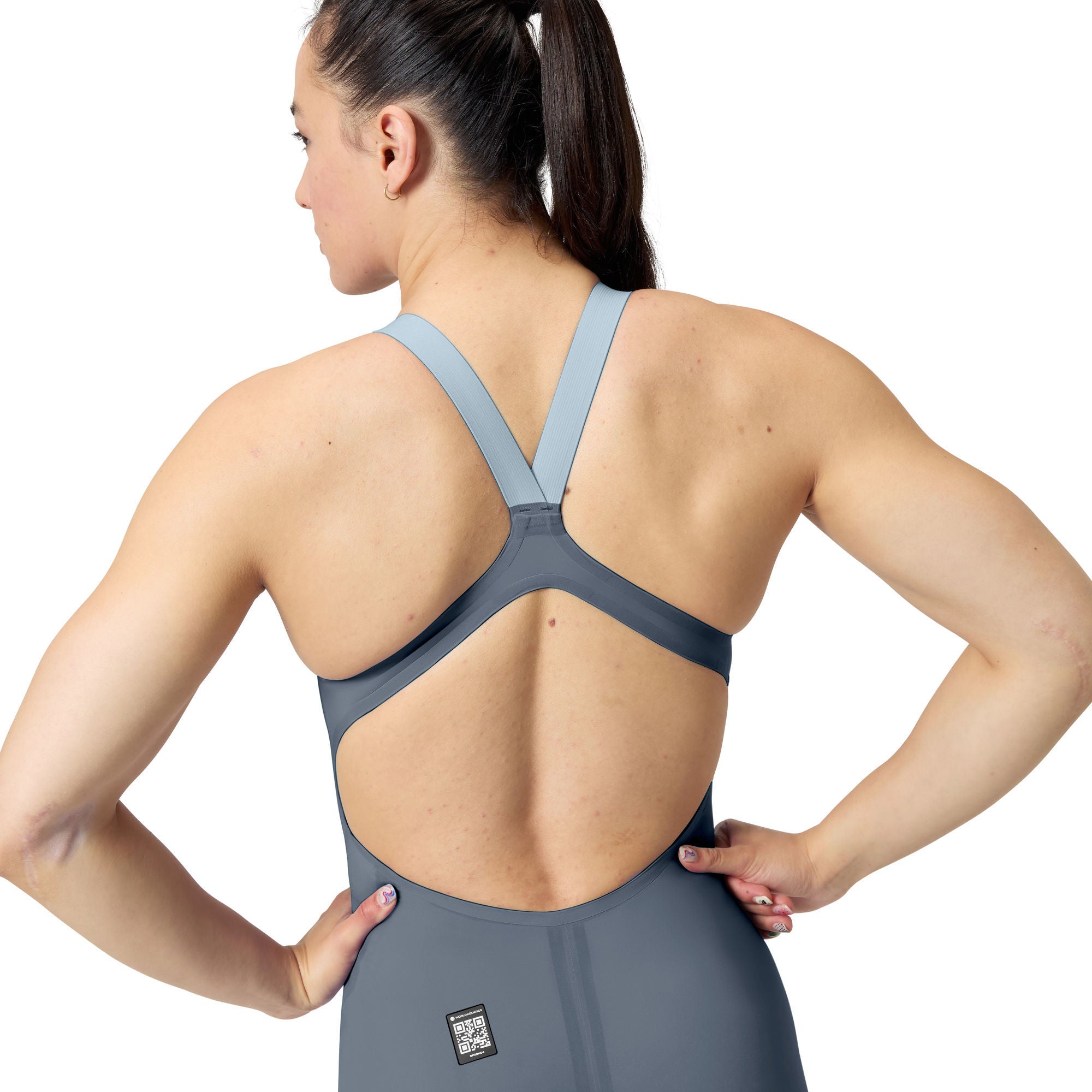 LZR Valor 2.0 Openback Kneeskin Damen Wettkampfanzug | Grau