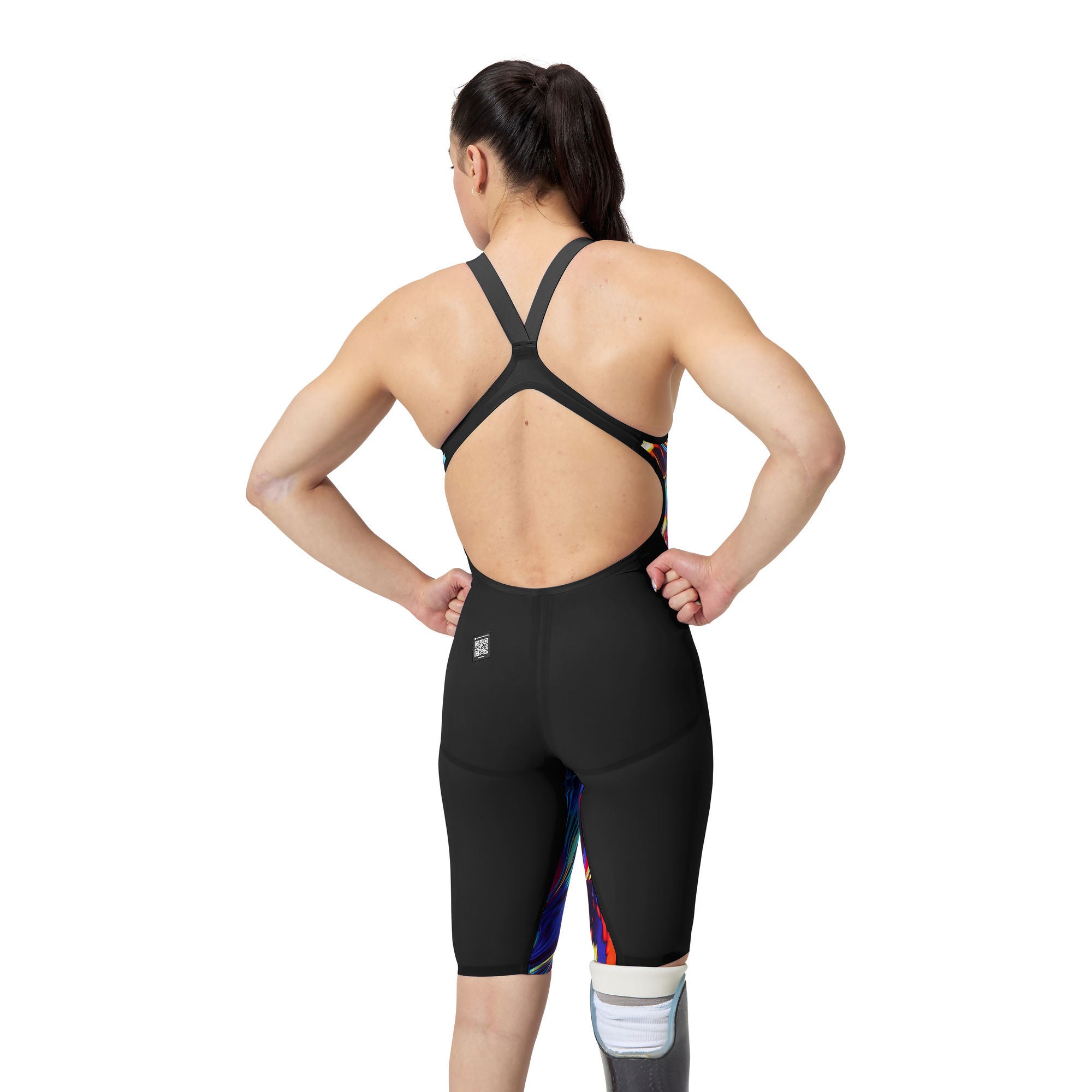 LZR Valor 2.0 Openback Kneeskin Damen Wettkampfanzug | Schwarz
