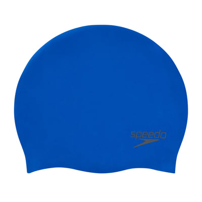 Plain Moulded Silicone Badekappe | Blau