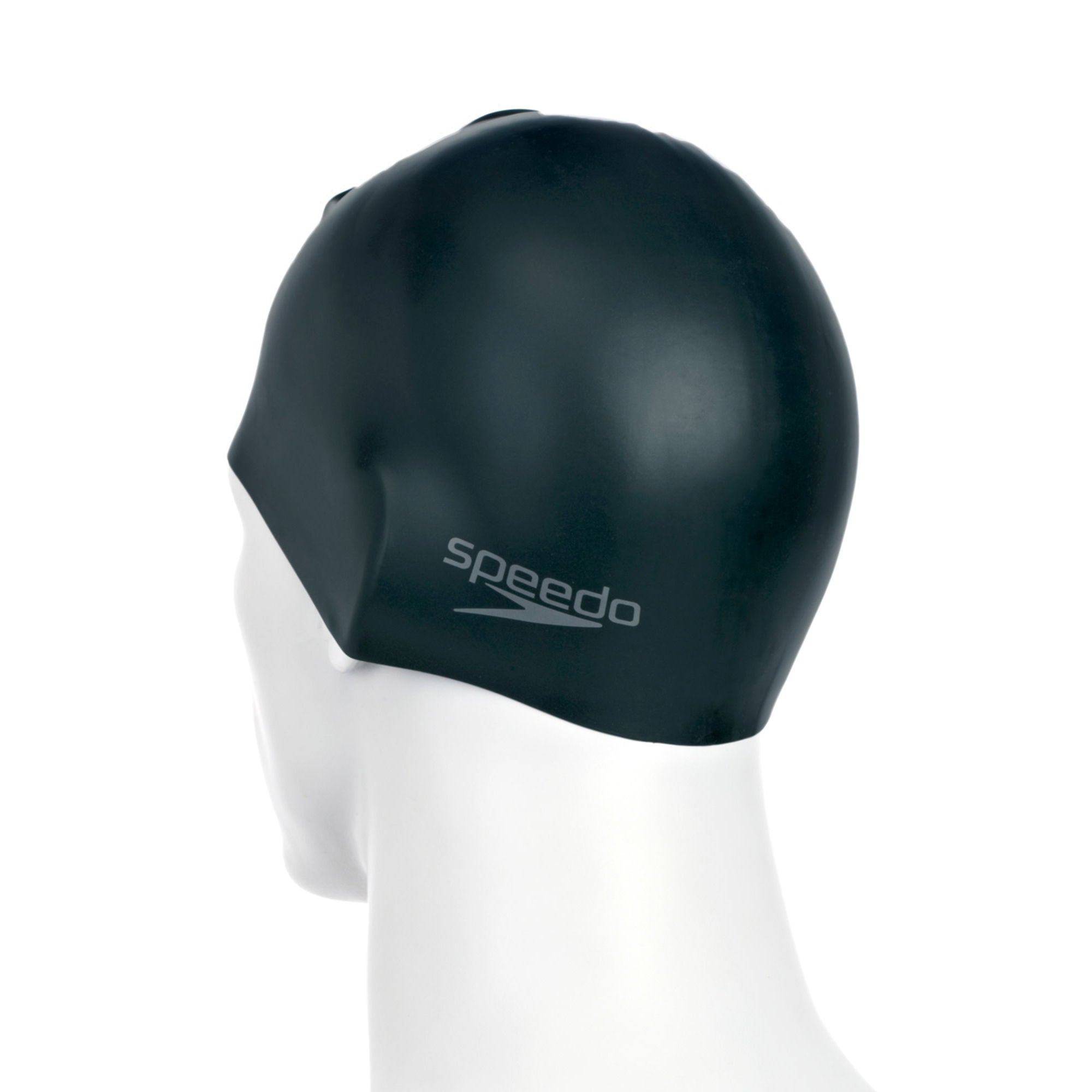 Plain Moulded Silicone Badekappe | Schwarz