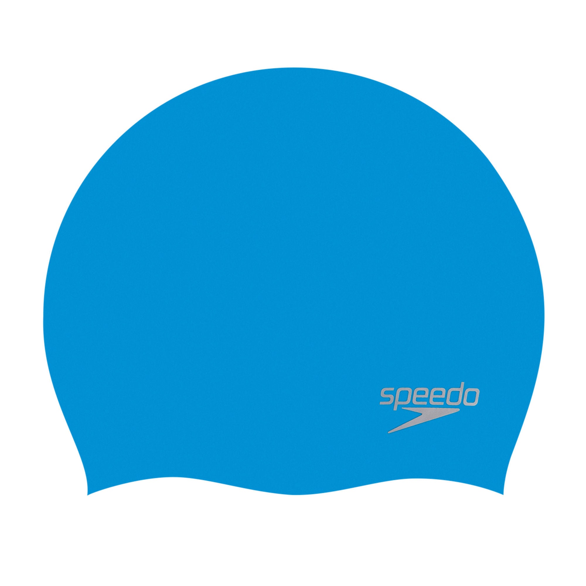 Plain Moulded Silicone Badekappe | Blau