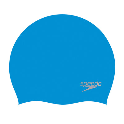 Plain Moulded Silicone Badekappe | Blau