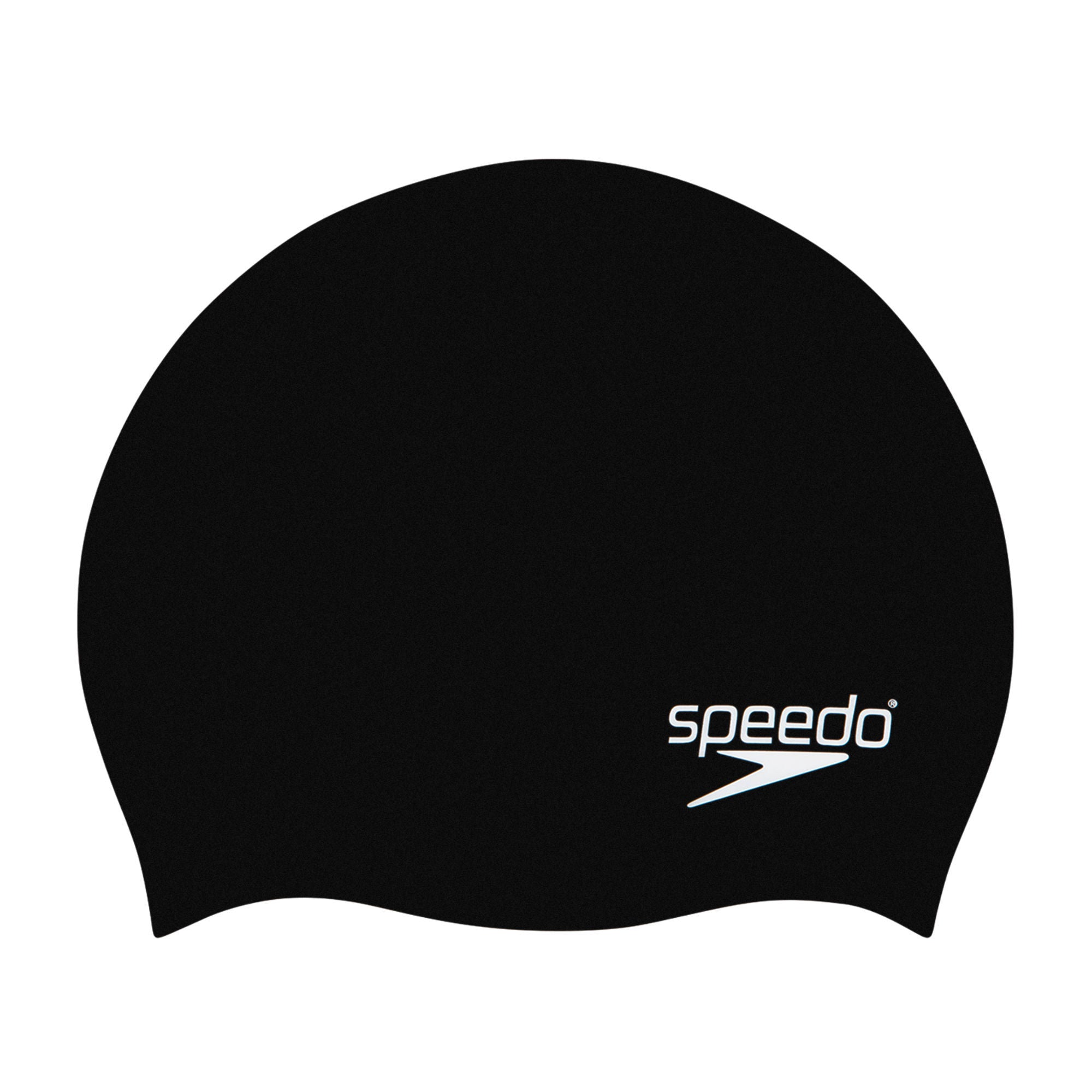 Plain Moulded Silicone Badekappe | Schwarz