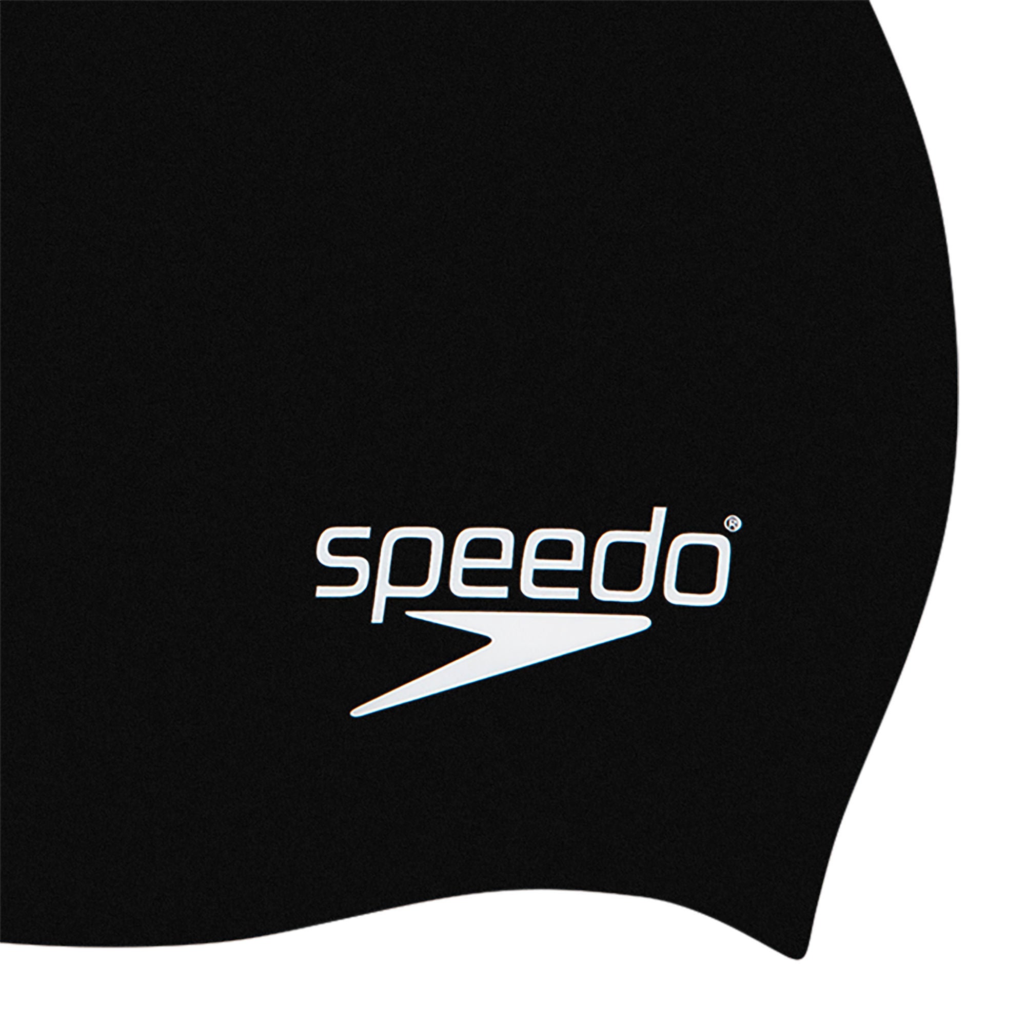 Plain Moulded Silicone Badekappe | Schwarz