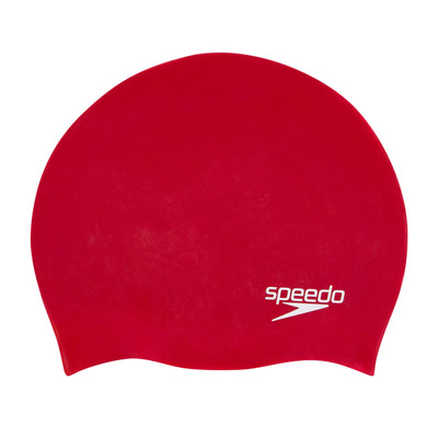 Plain Moulded Silicone Badekappe | Rot