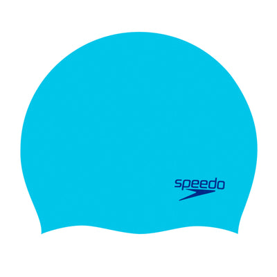 Plain Moulded Silicone Badekappe | Blau
