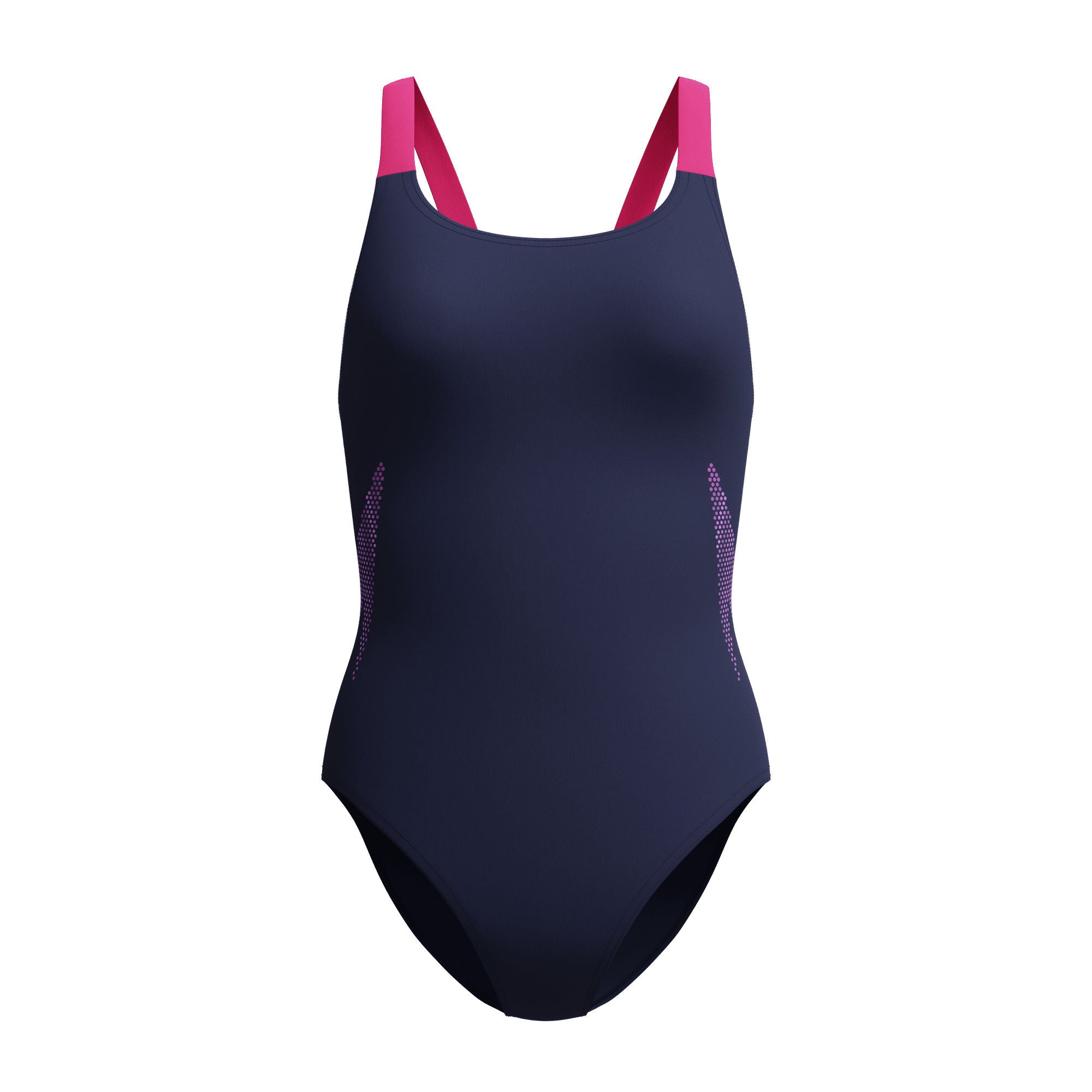 Solid Boom Leaderback Damen Badeanzug | Navy