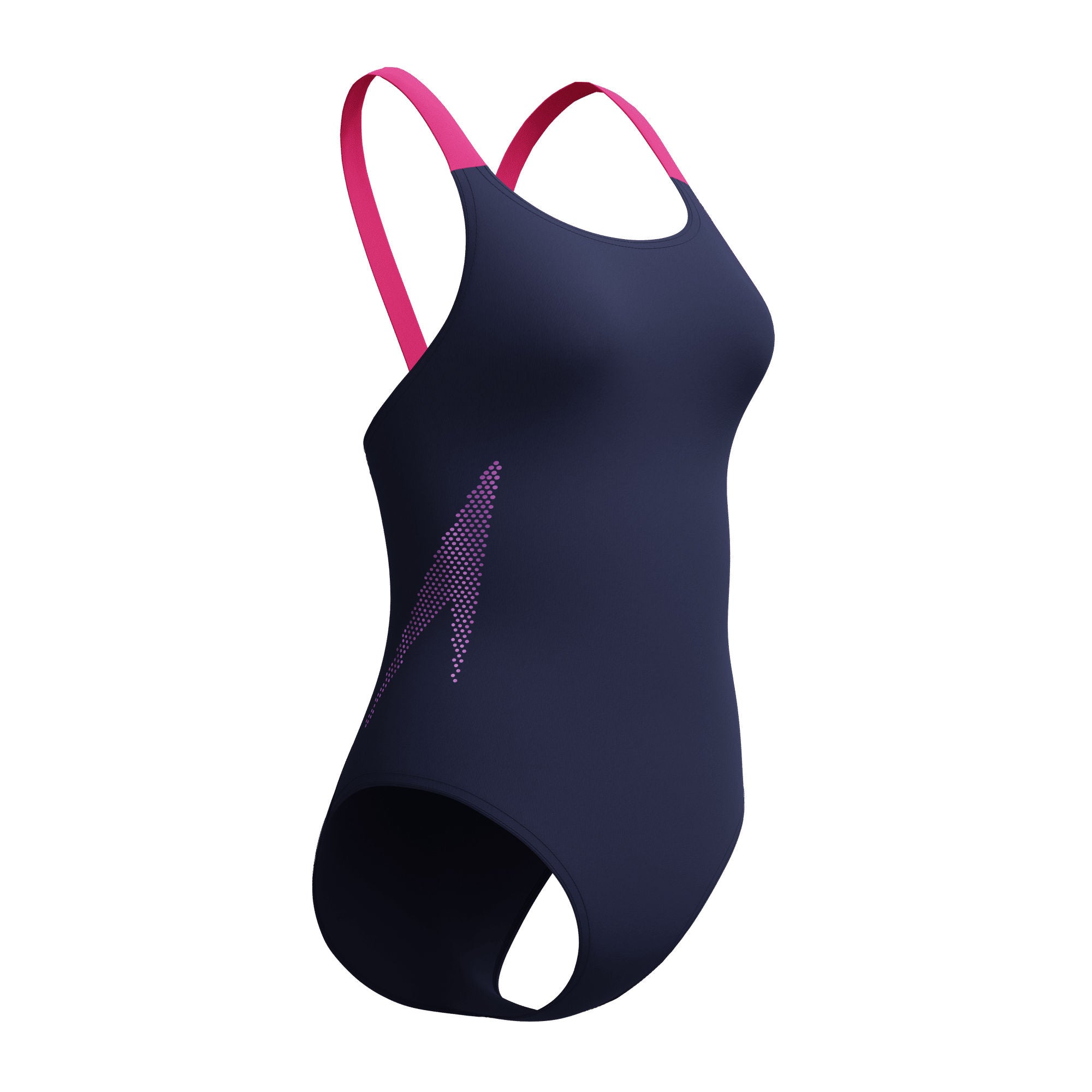 Solid Boom Leaderback Damen Badeanzug | Navy