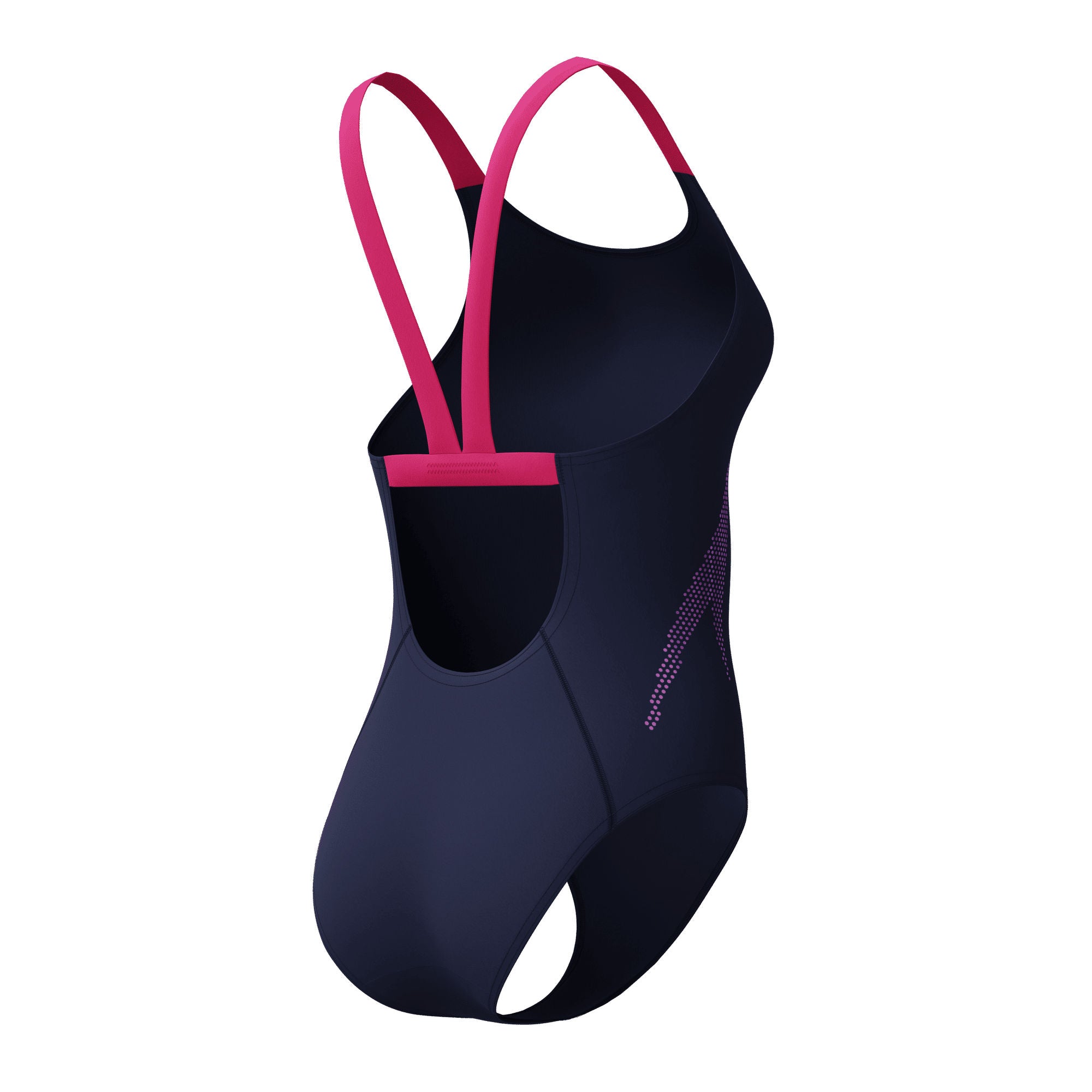 Solid Boom Leaderback Damen Badeanzug | Navy