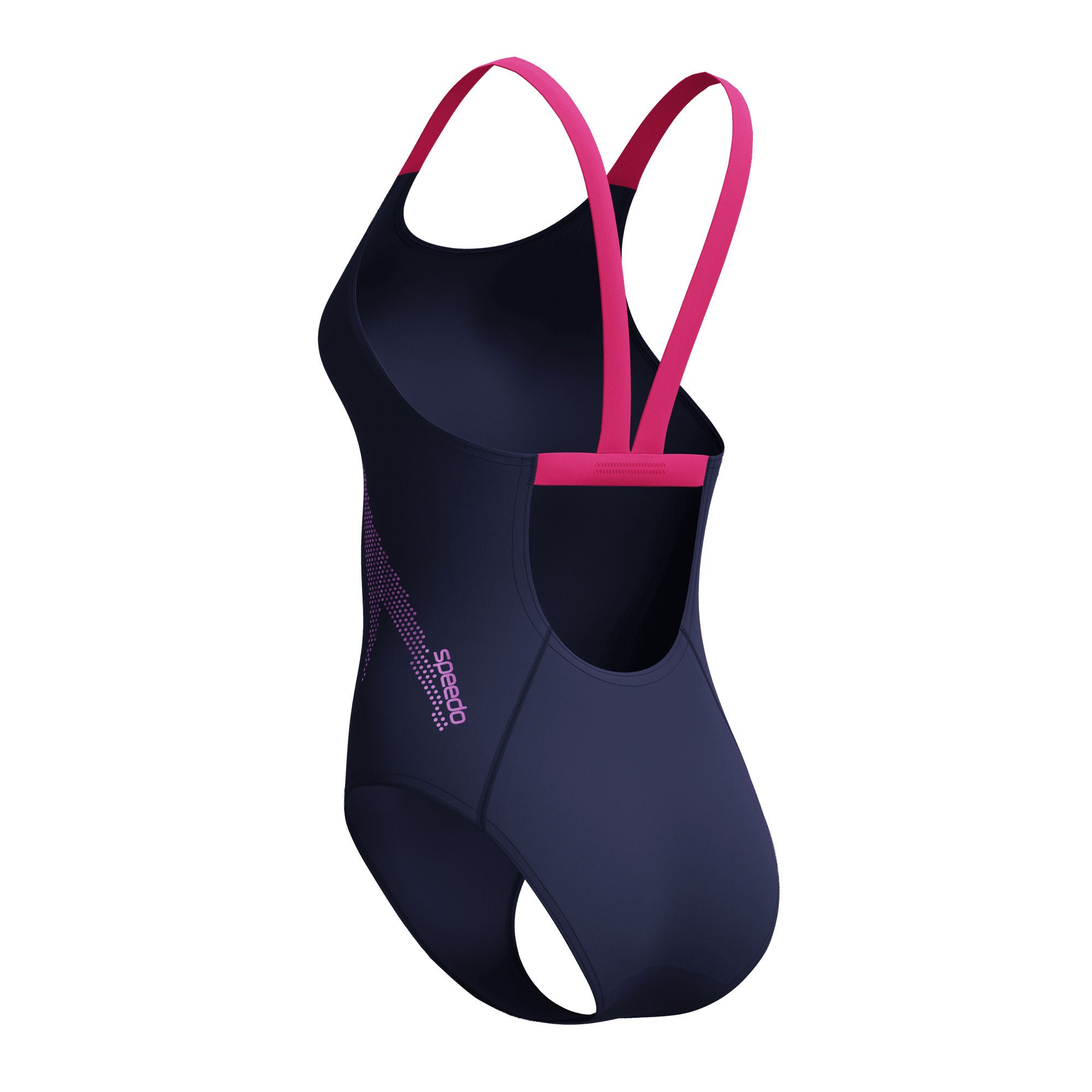 Solid Boom Leaderback Damen Badeanzug | Navy