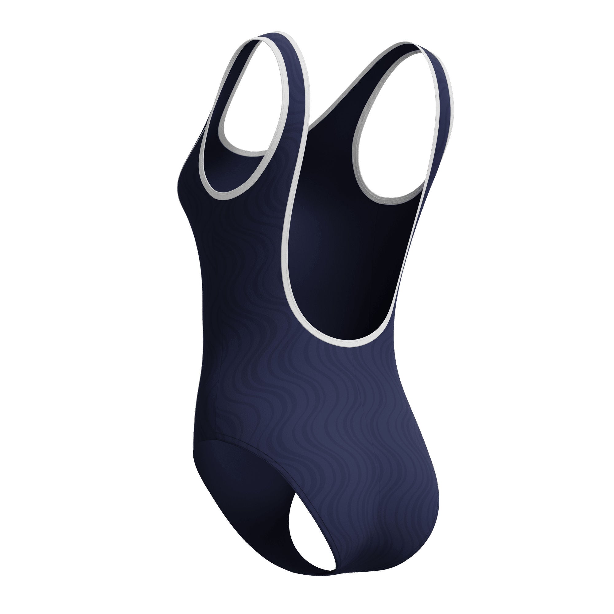 Texture Bound Scoop Damen Badeanzug | Navy
