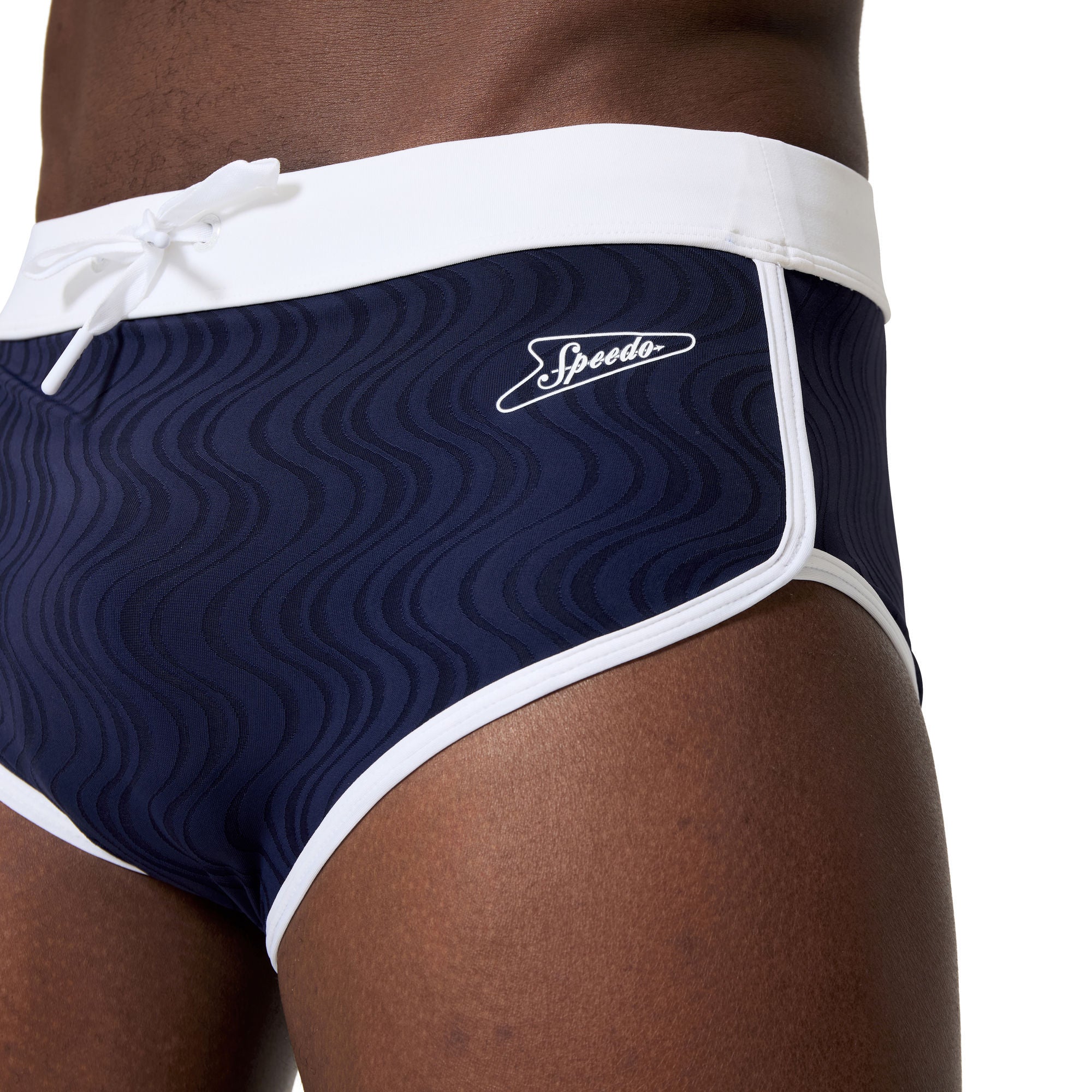 Textured Herren Badeslip | Navy