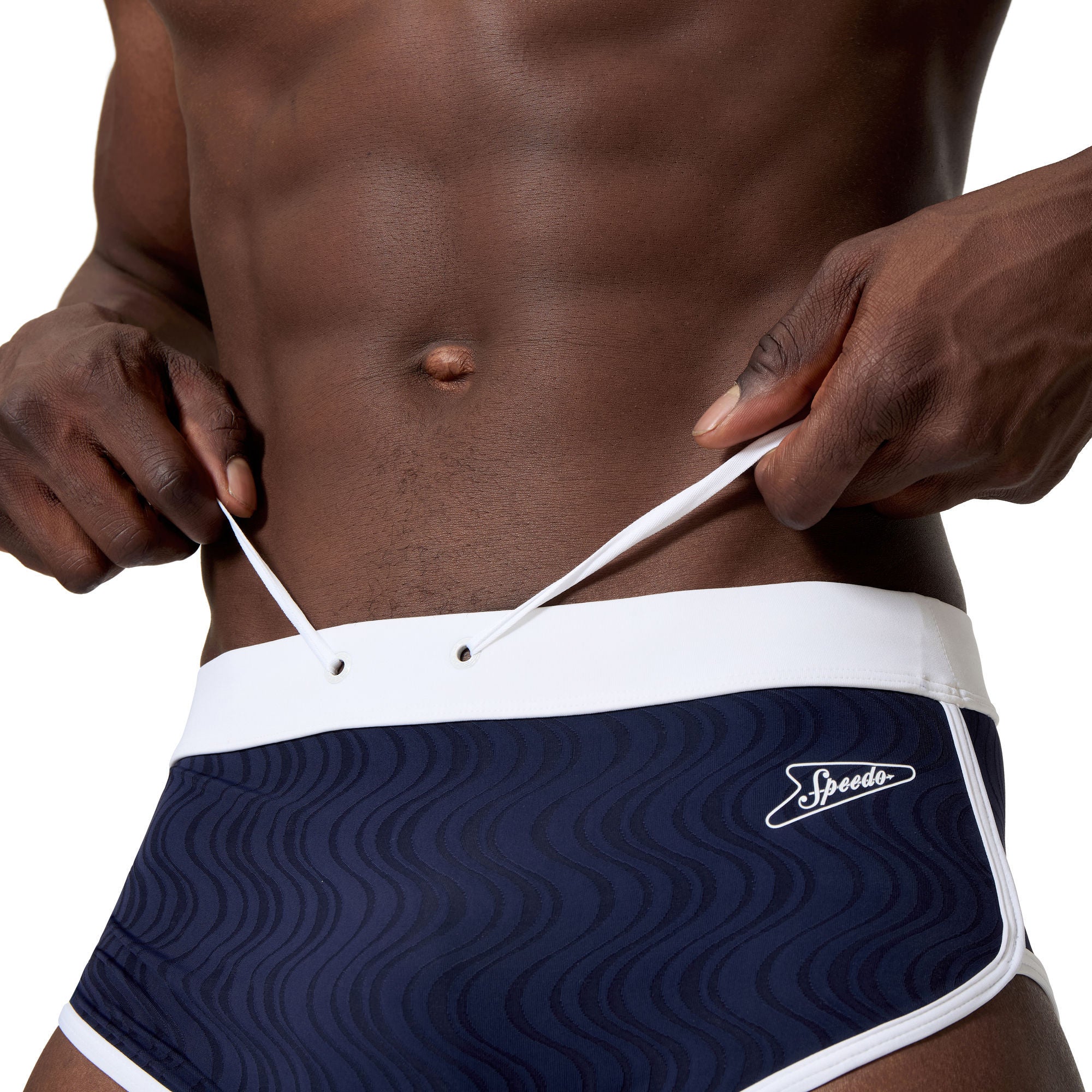 Textured Herren Badeslip | Navy
