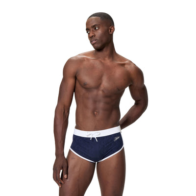 Textured Herren Badeslip | Navy