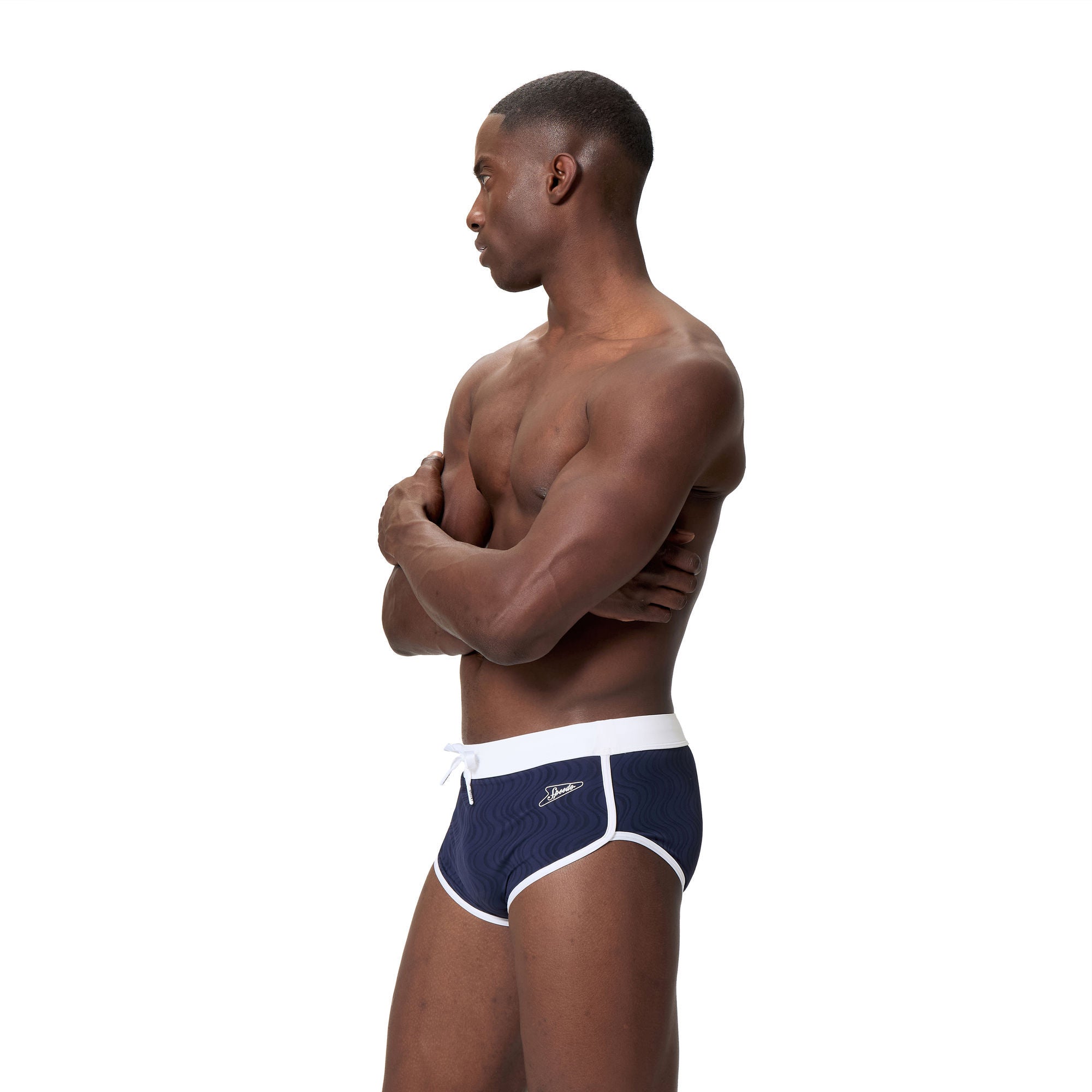 Textured Herren Badeslip | Navy