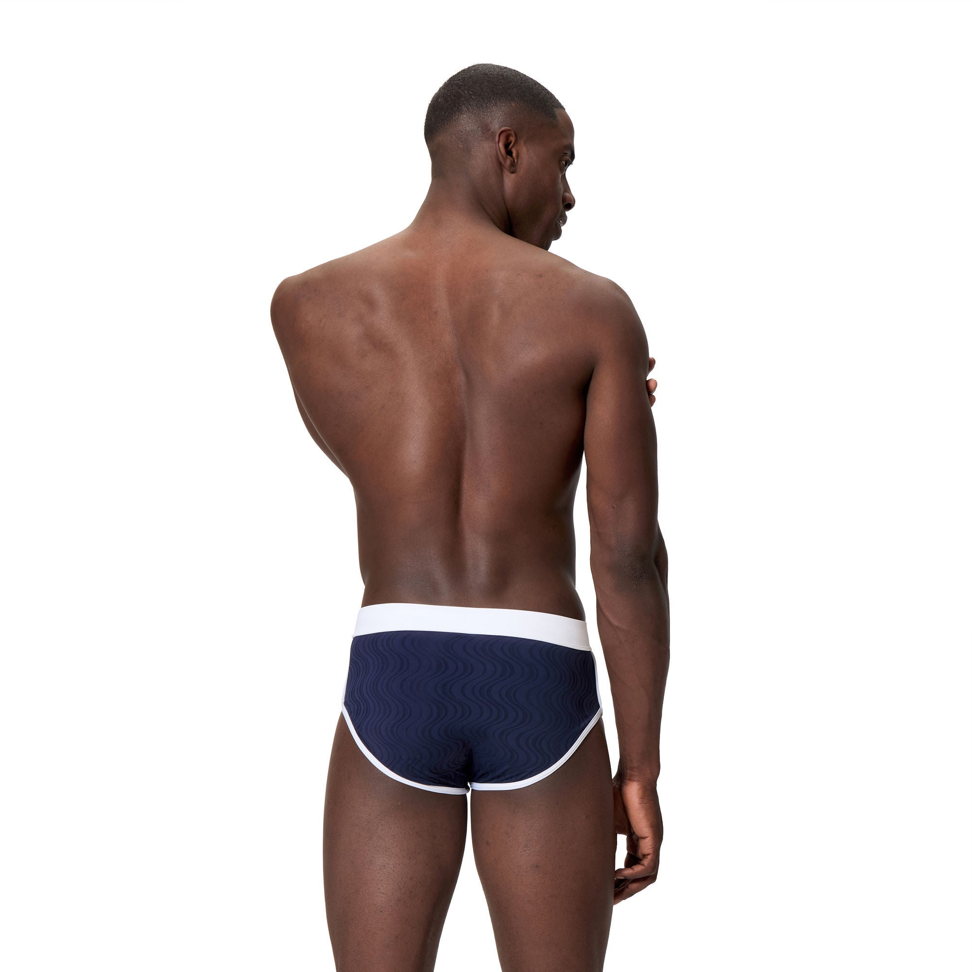 Textured Herren Badeslip | Navy