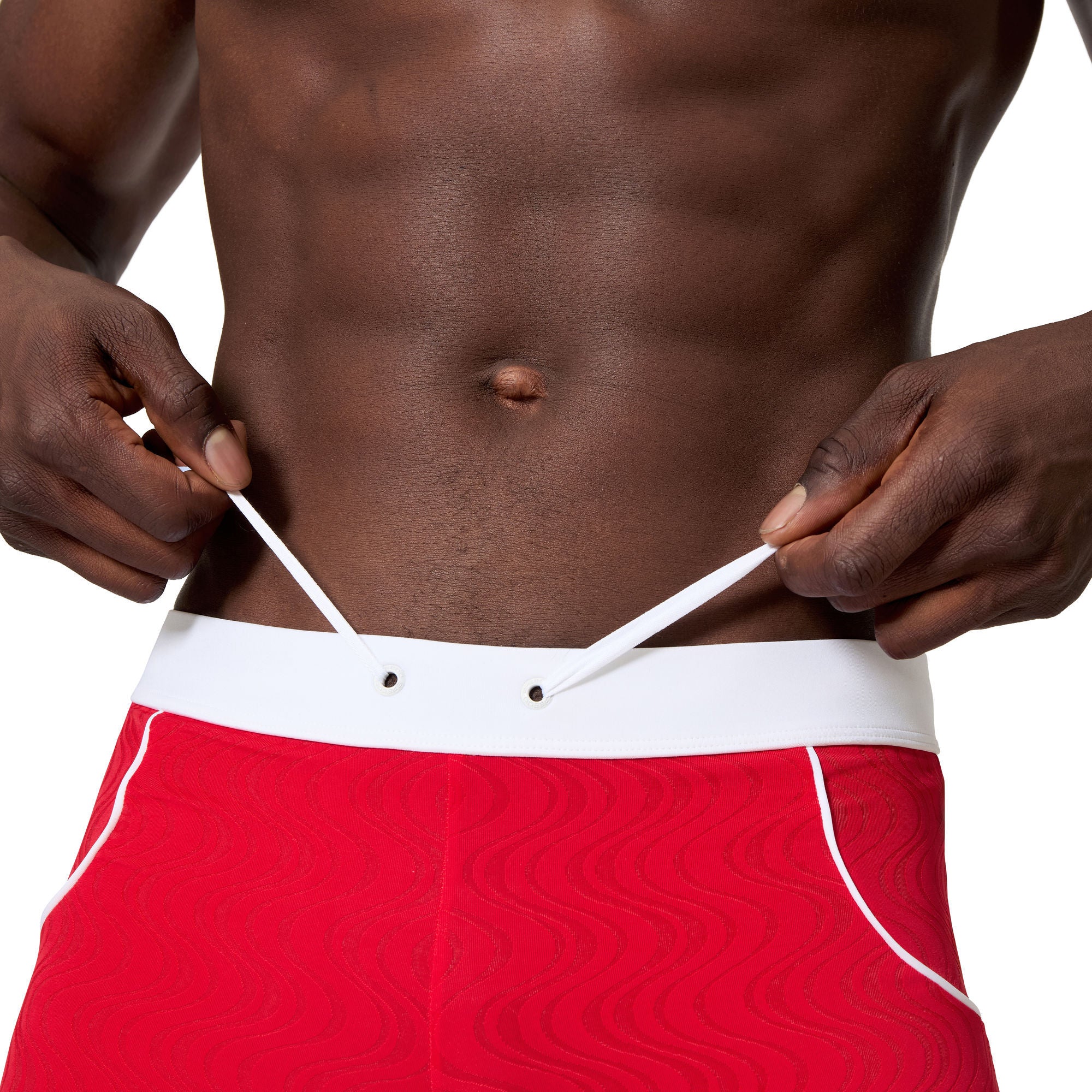 Textured Herren Aquashorts | Rot