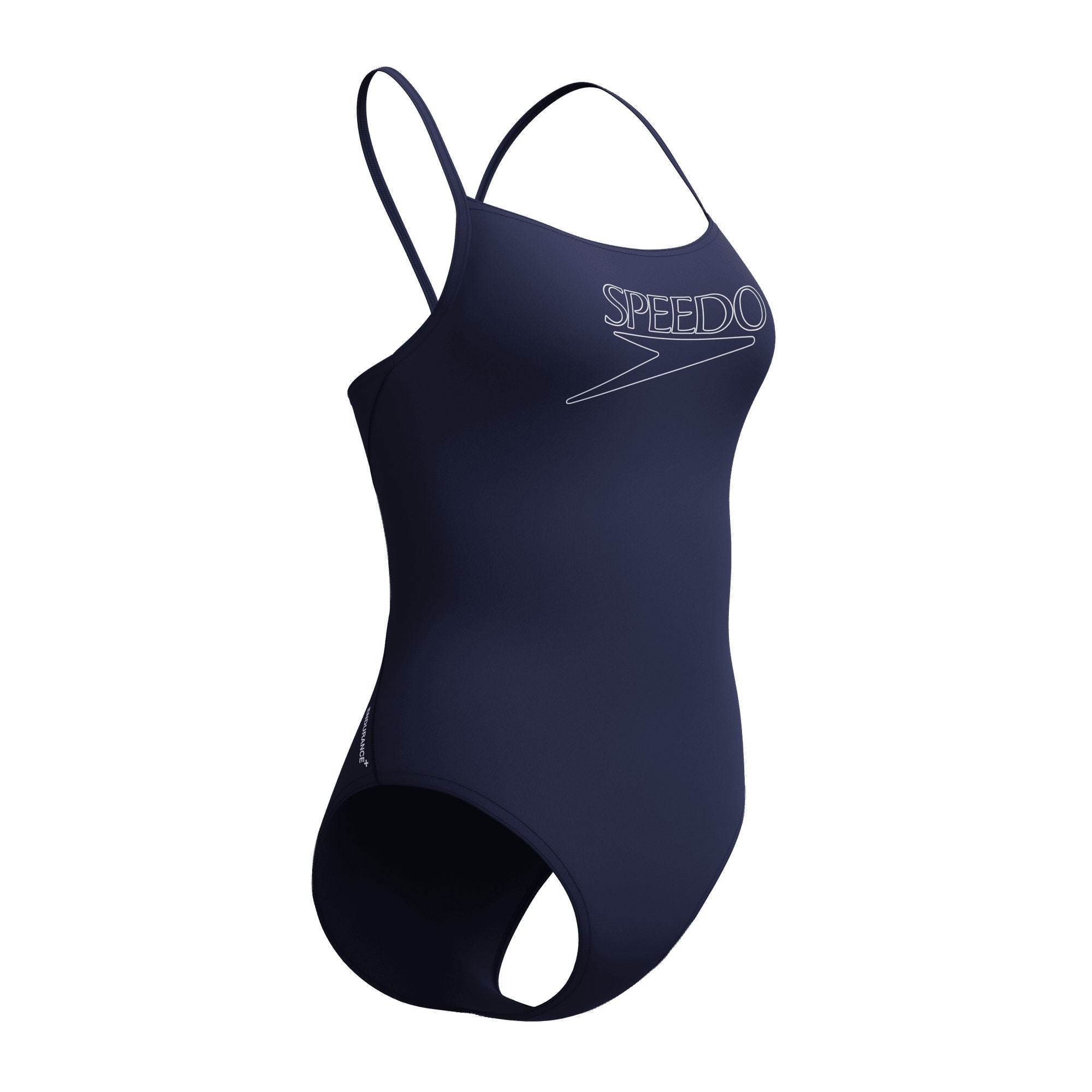 Endurance+ Logo Thin Strap Damen Badeanzug | Navy