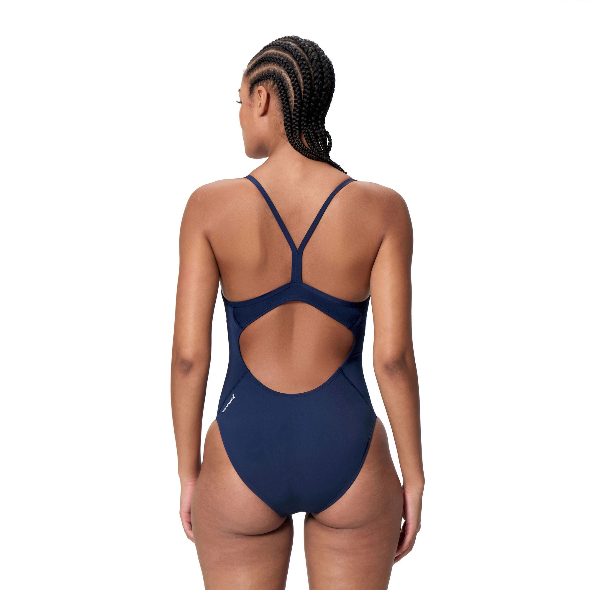 Endurance+ Logo Thin Strap Damen Badeanzug | Navy