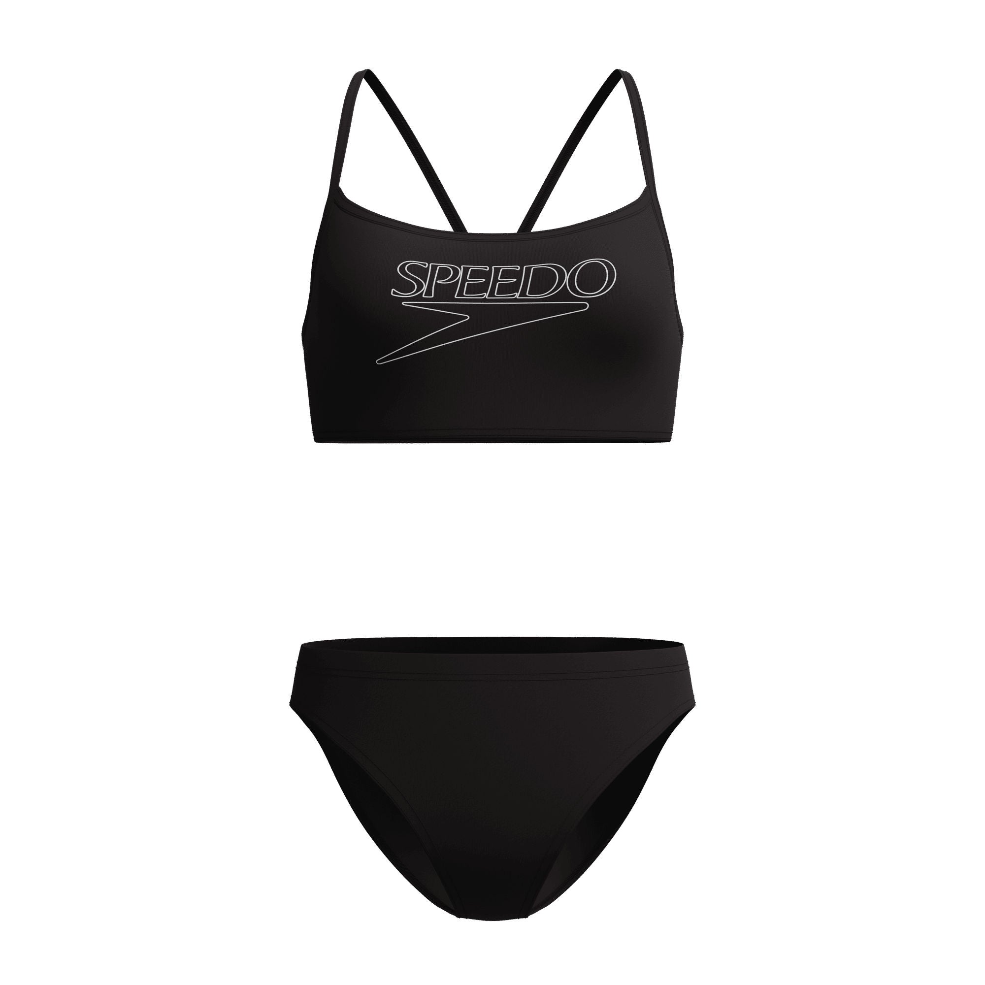 Endurance+ Logo Thin Strap Damen Bikini | Schwarz