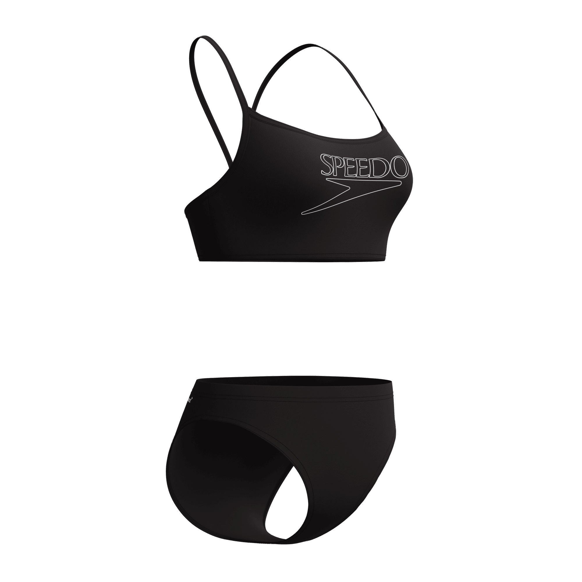 Endurance+ Logo Thin Strap Damen Bikini | Schwarz