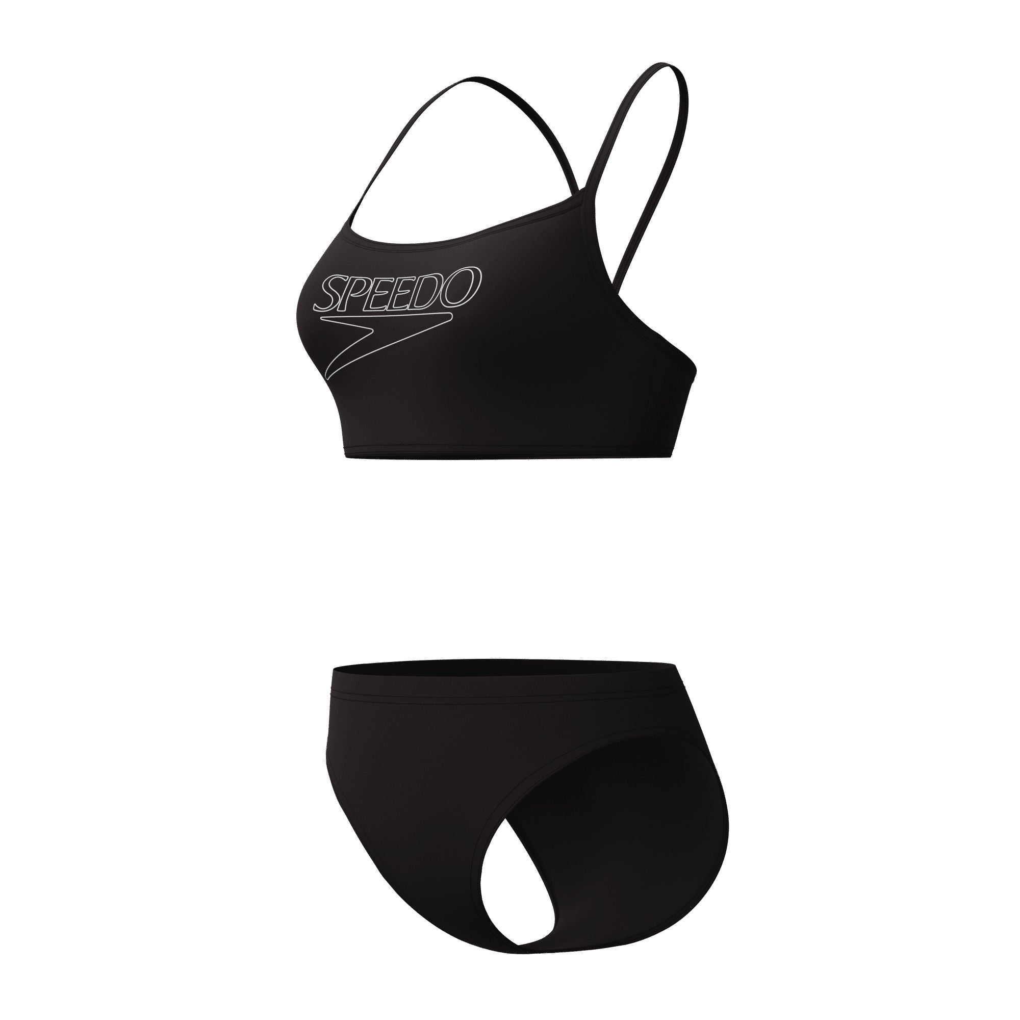 Endurance+ Logo Thin Strap Damen Bikini | Schwarz