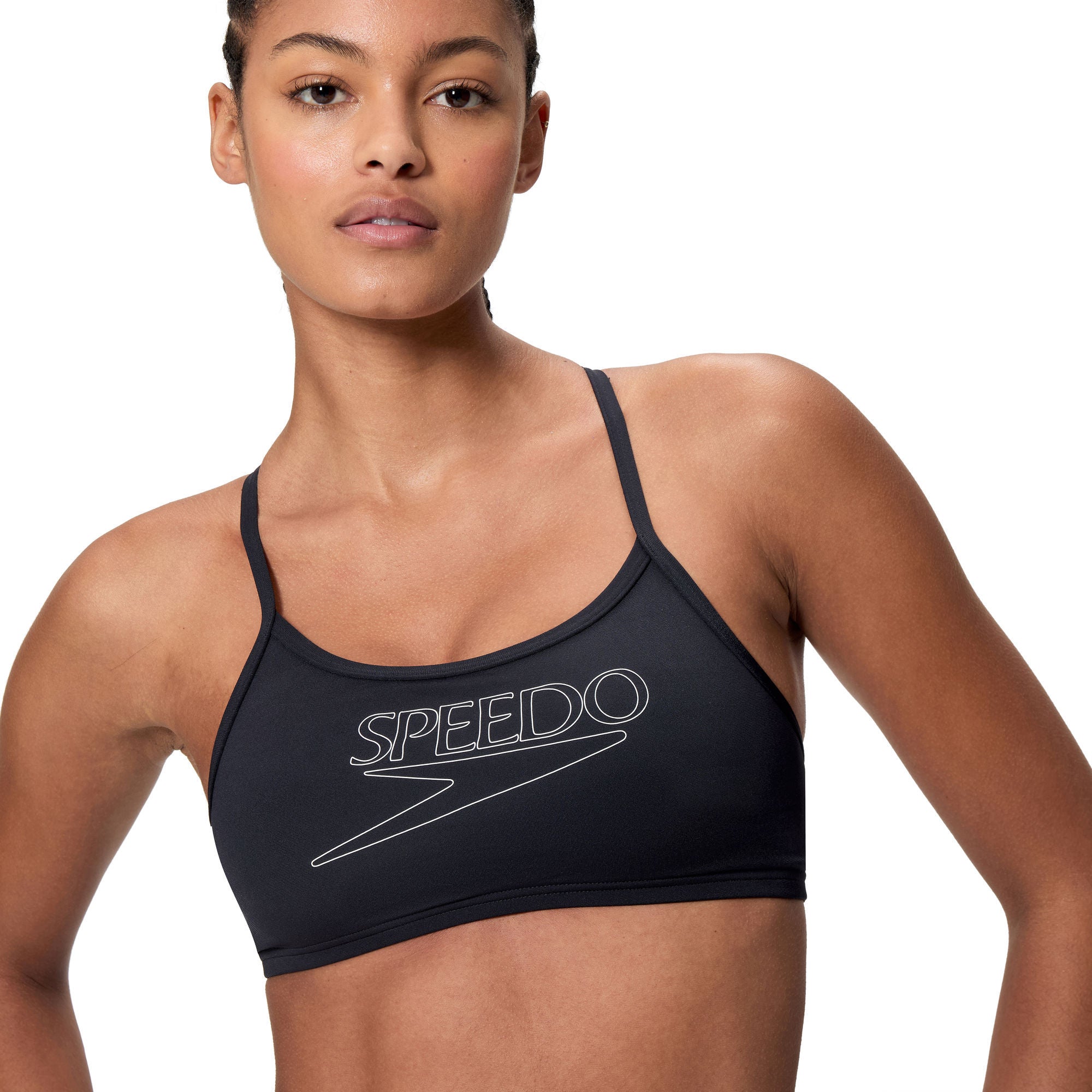 Endurance+ Logo Thin Strap Damen Bikini | Schwarz
