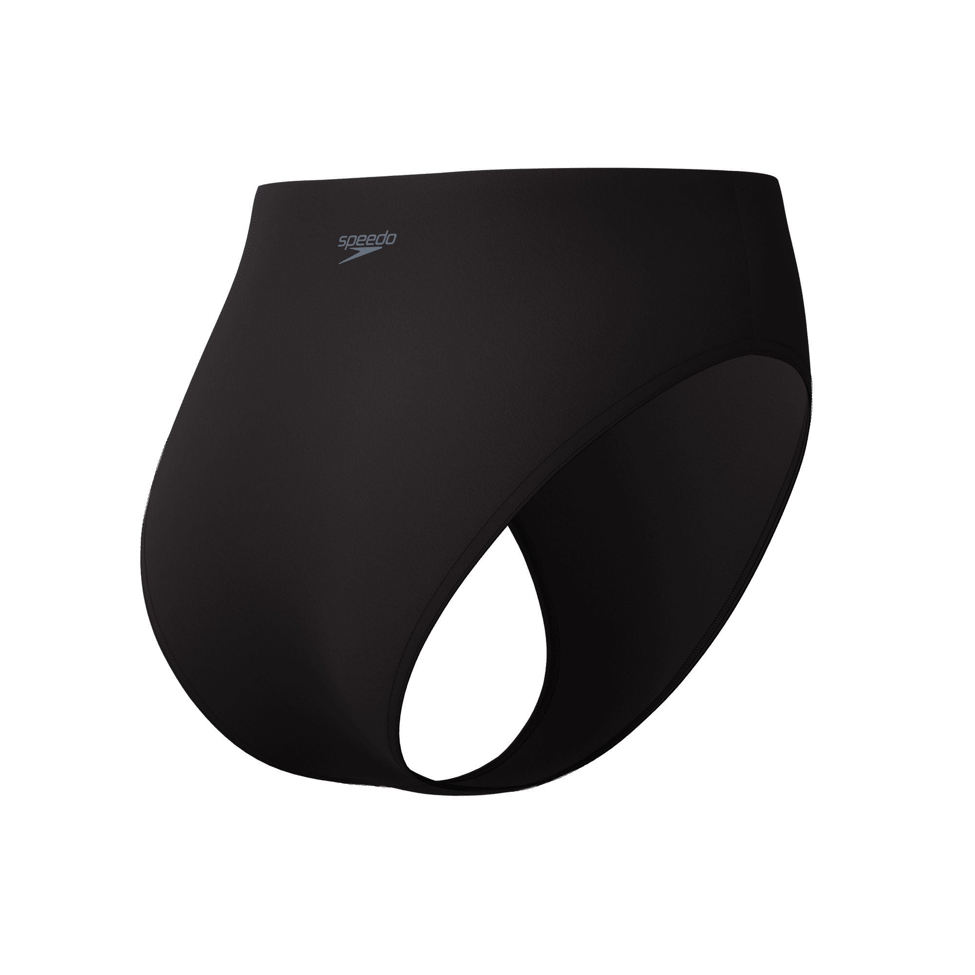 Solid Cheeky HW Damen Bikinihose | Schwarz