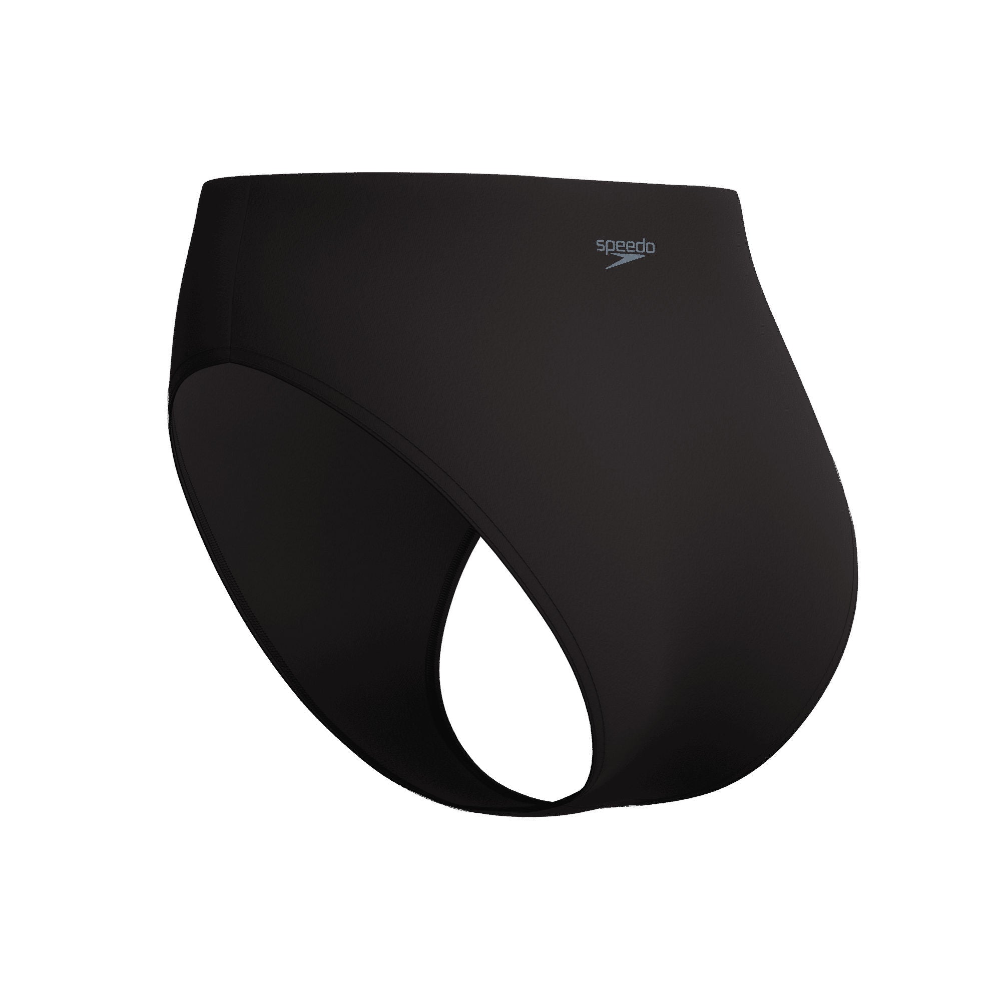 Solid Cheeky HW Damen Bikinihose | Schwarz