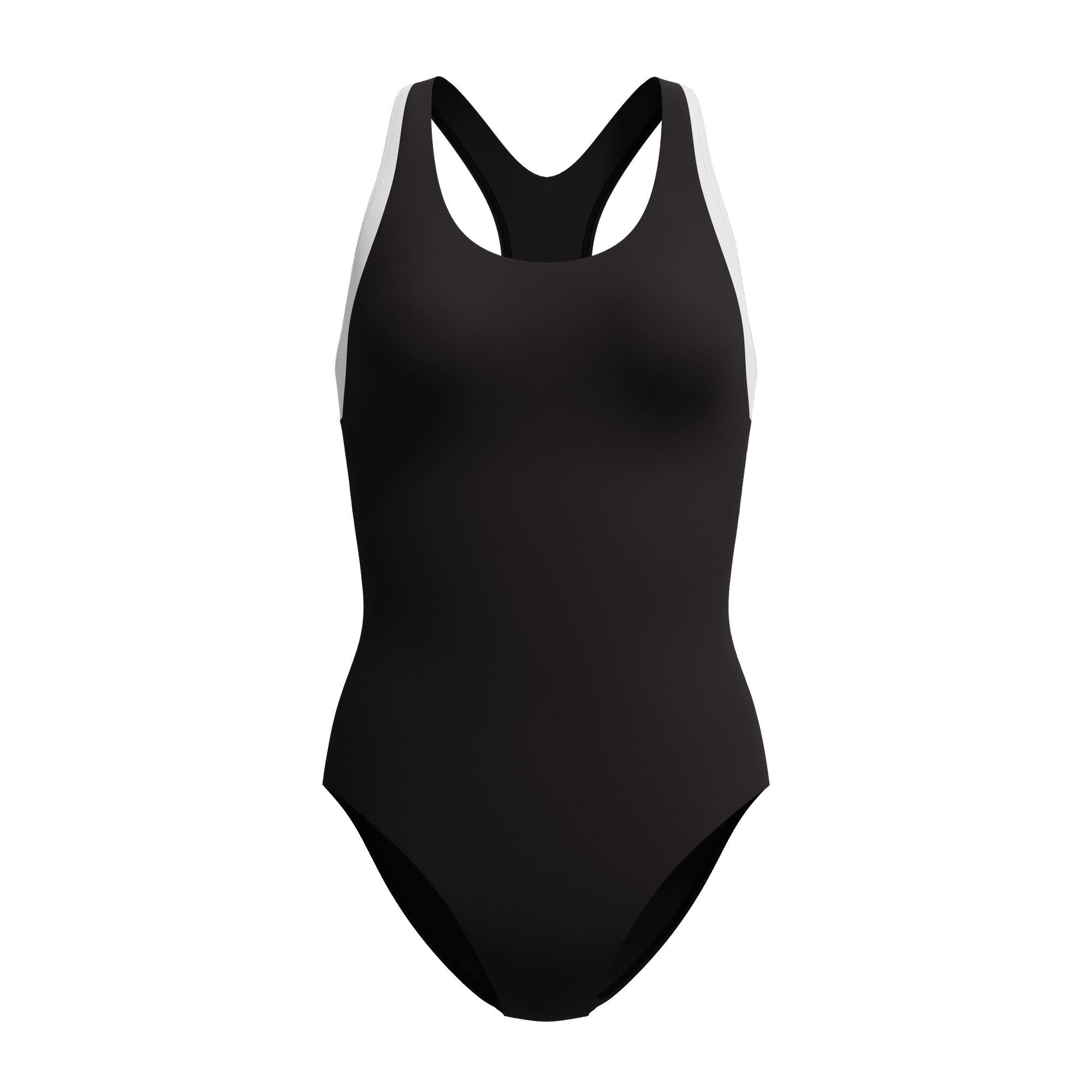 Colorblock Racerback Damen Badeanzug | Schwarz