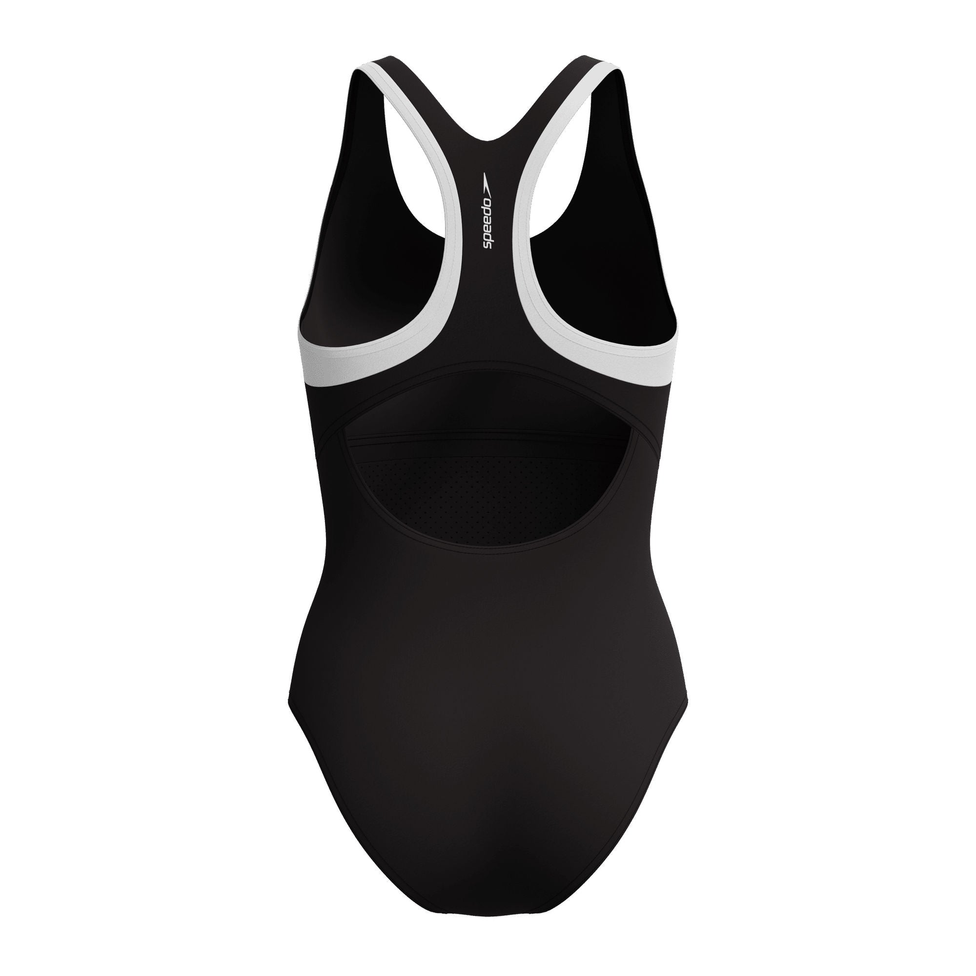 Colorblock Racerback Damen Badeanzug | Schwarz