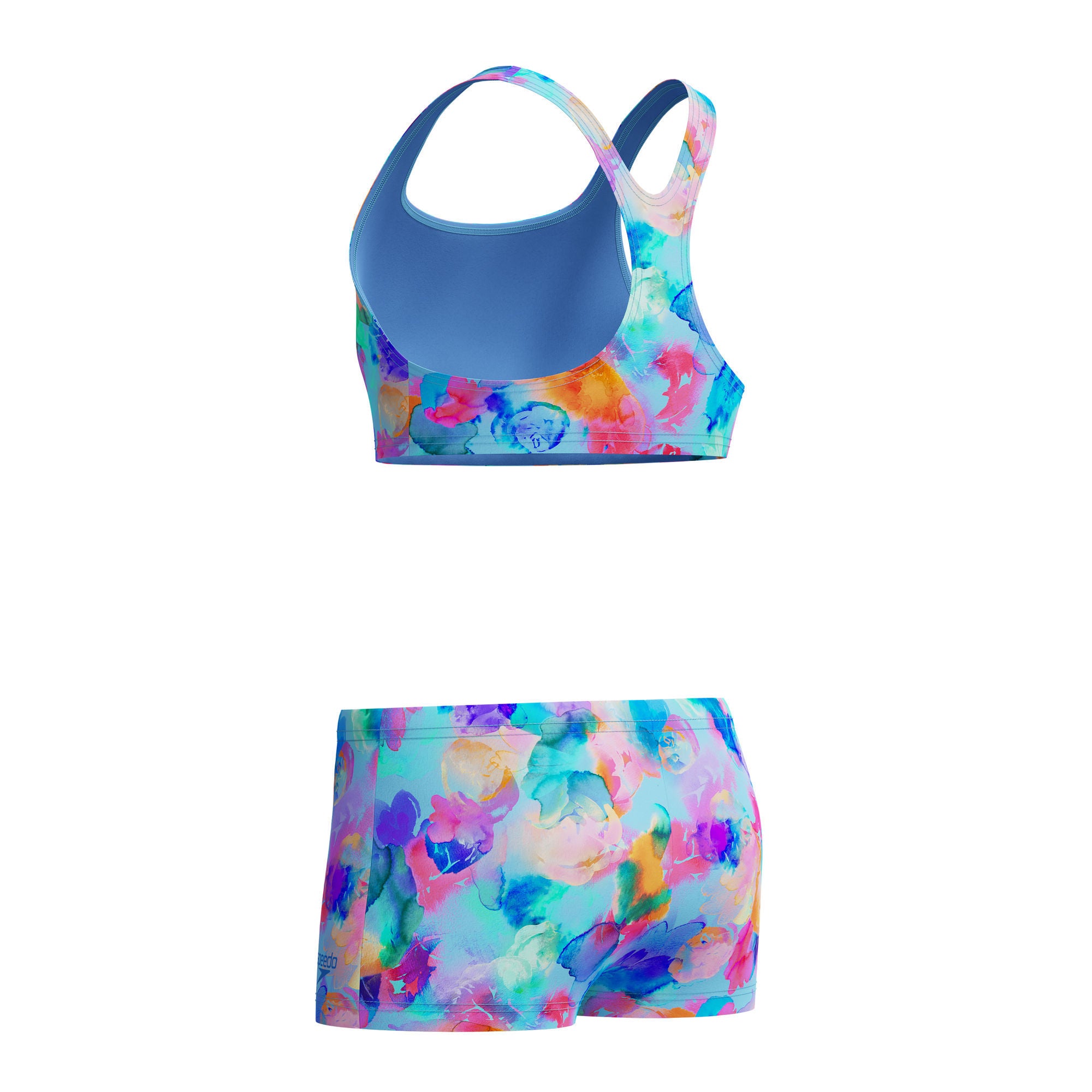 Print Racerback Mädchen Bikini | Blau