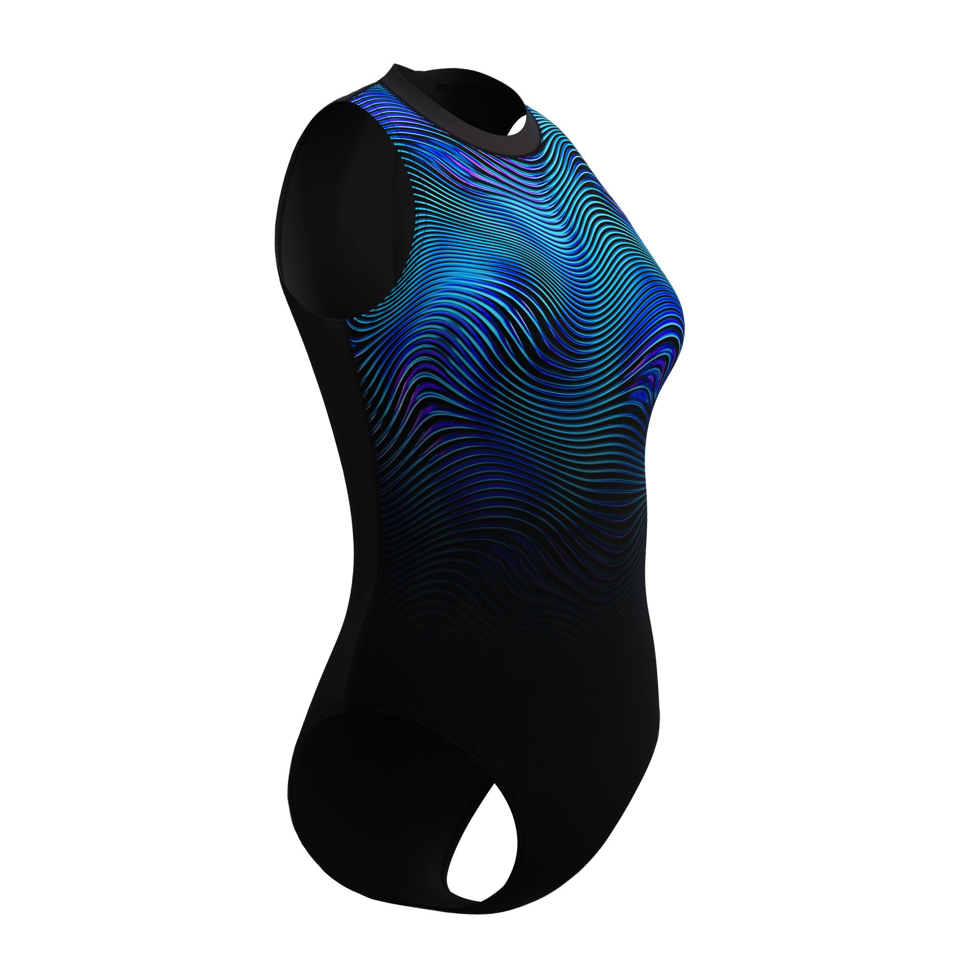Print Hydrasuit Damen Badeanzug | Schwarz