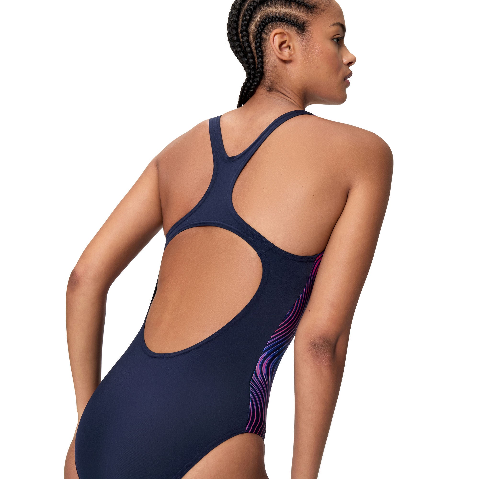 Print Medalist Damen Badeanzug | Navy