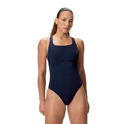 Solid Flex Band Damen Badeanzug | Navy